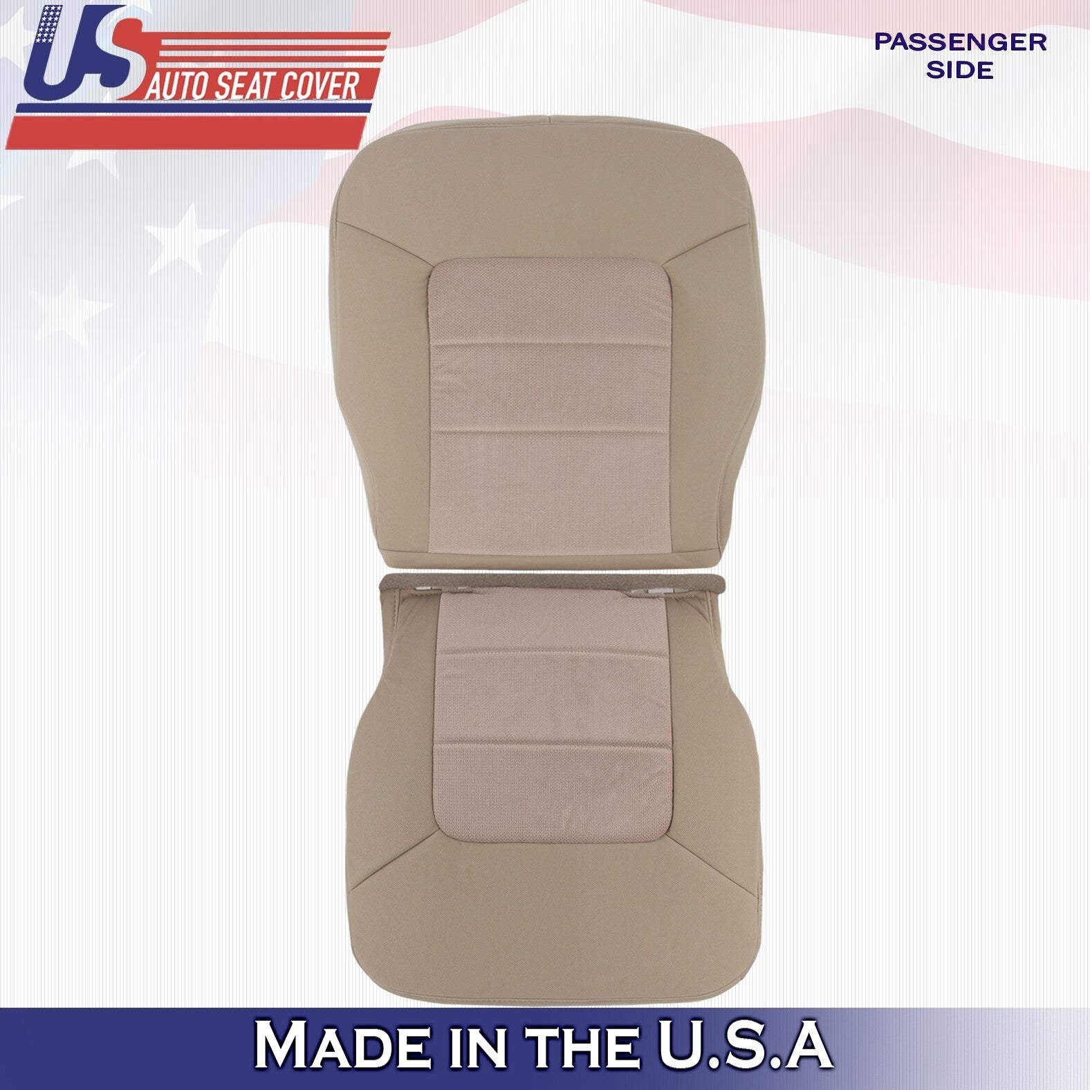 2003 2004 For Ford Expedition XLT Rear Passenger Top & Bottom Cloth Covers Tan
