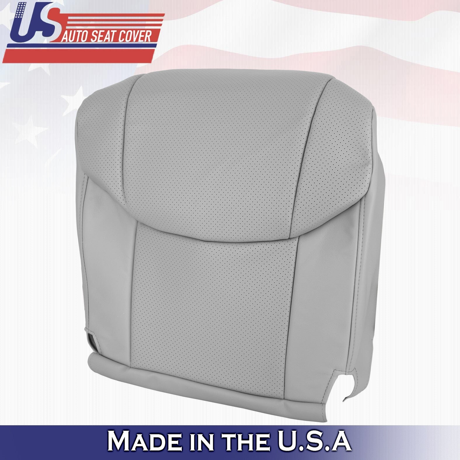 2011 2012 For Toyota Avalon Passenger Bottom Perforated Leather Seat Cover Gray