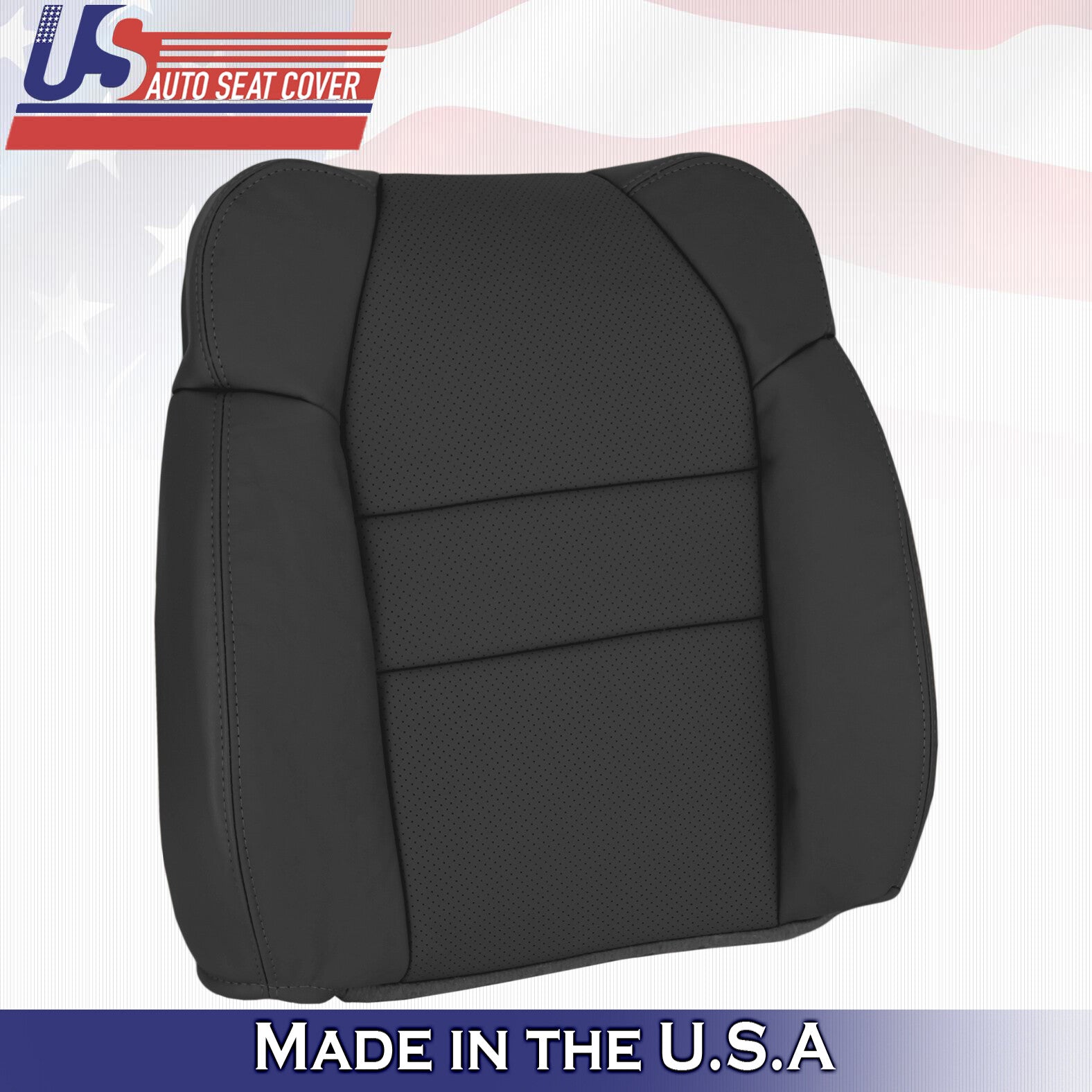 2001 to 2006 For Acura MDX 2x Top & 2x Bottom Leather Seat Covers Black