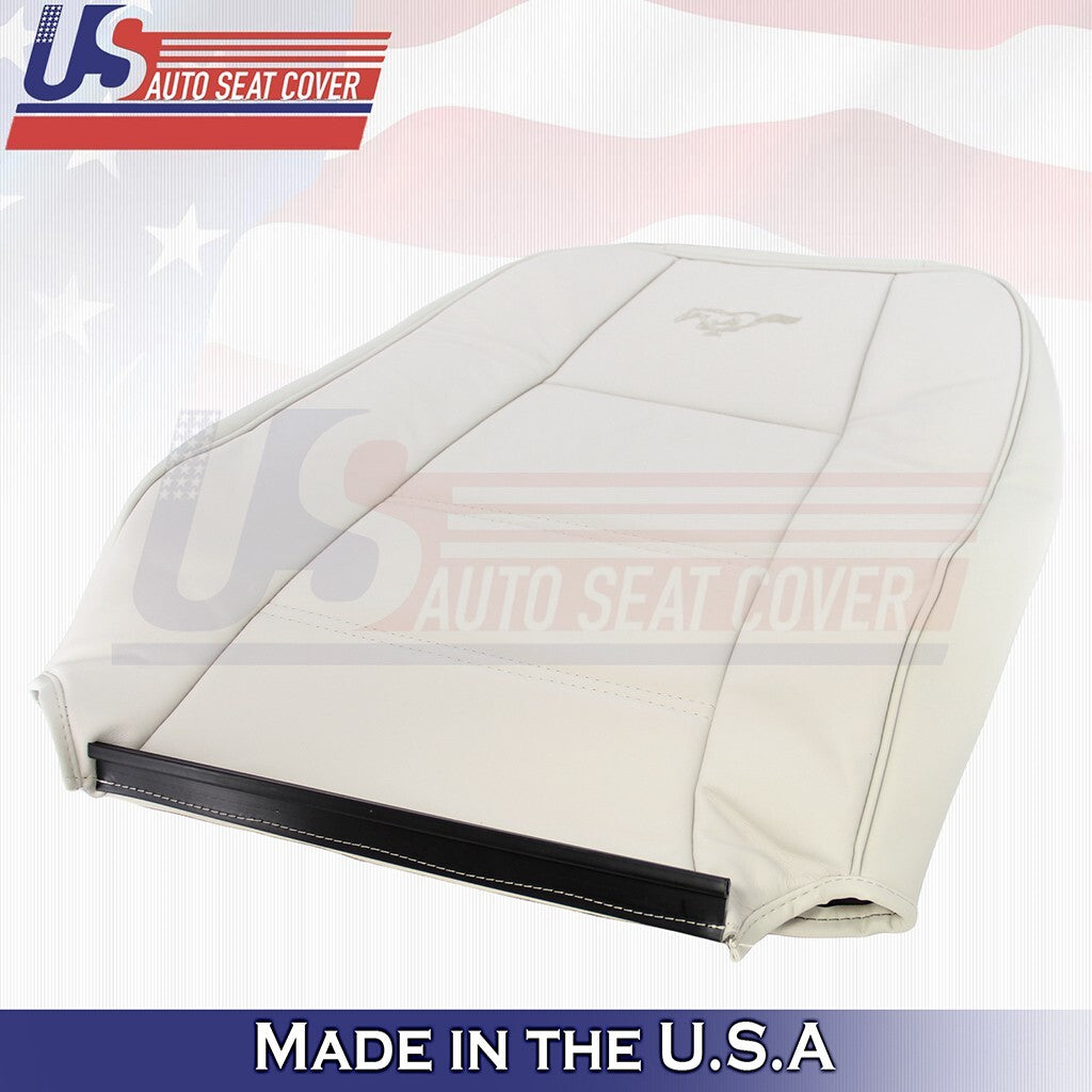 2002 2003 2004 Fits Ford Mustang V6 Driver & Passenger Tops Leather Cover White