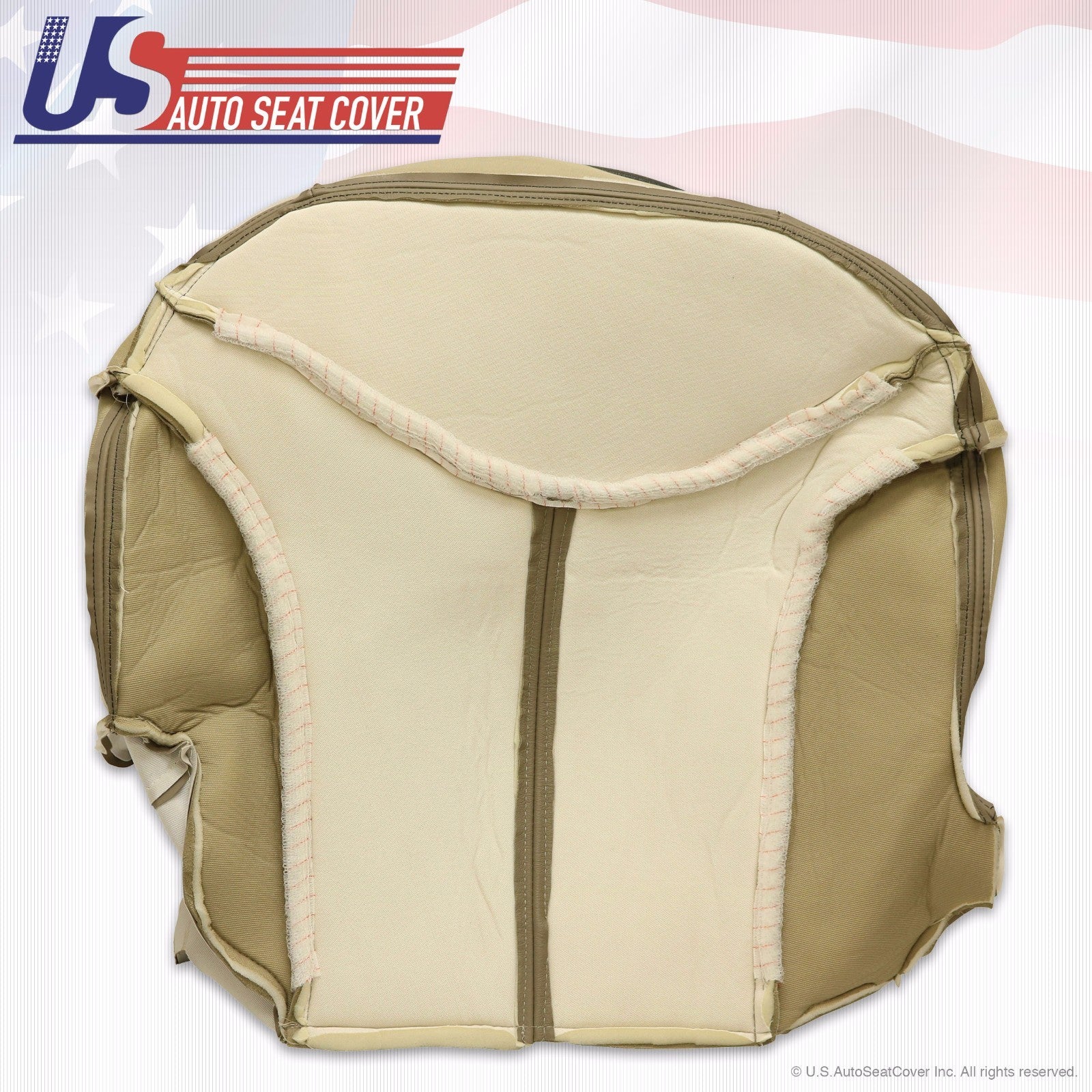 2002 GMC Sierra 3500 Passenger Side Bottom Leather Seat Cover Med Neutral Tan