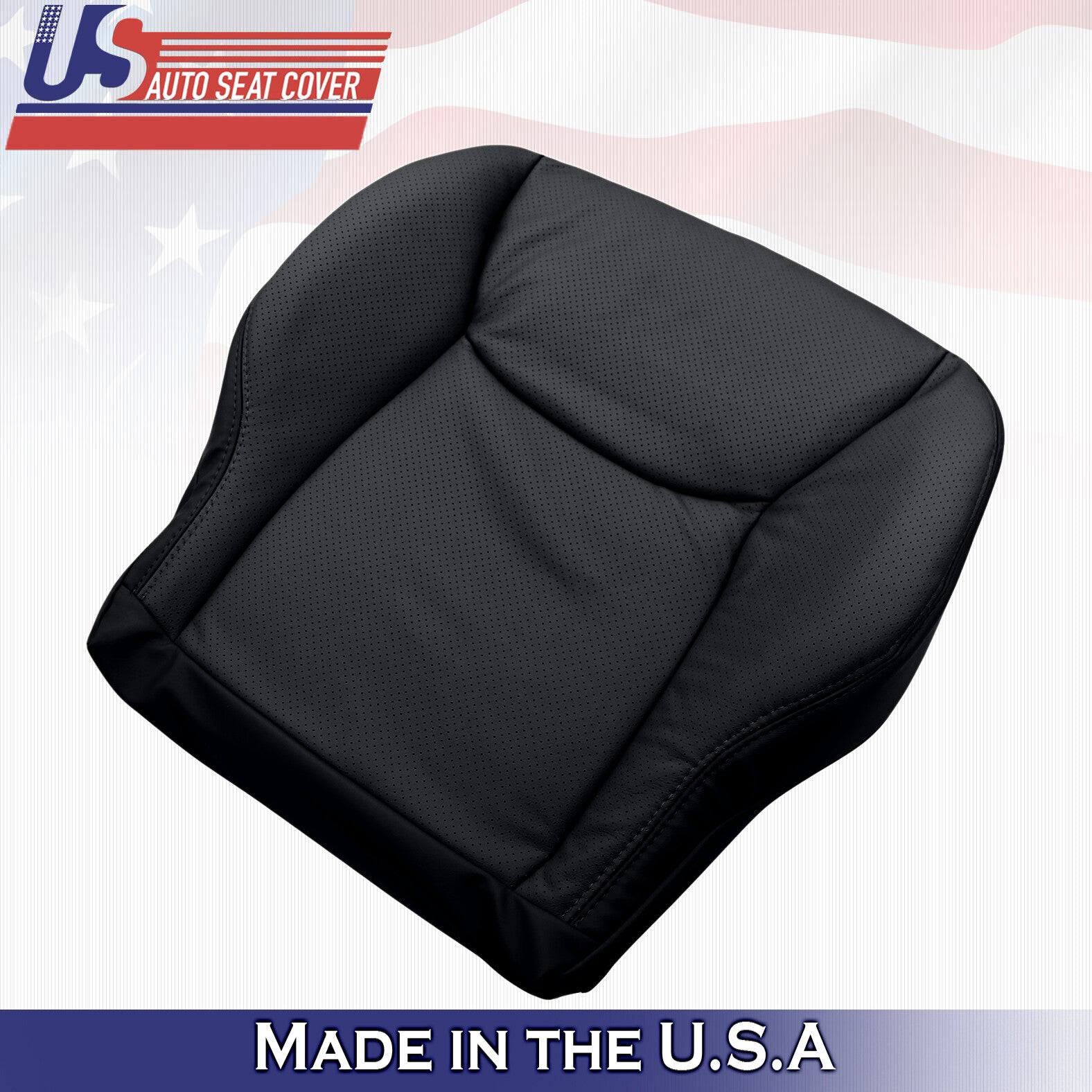 2000 to 2002 for Mercedes Benz S Class Driver Bottom Leather Seat Cover in Black