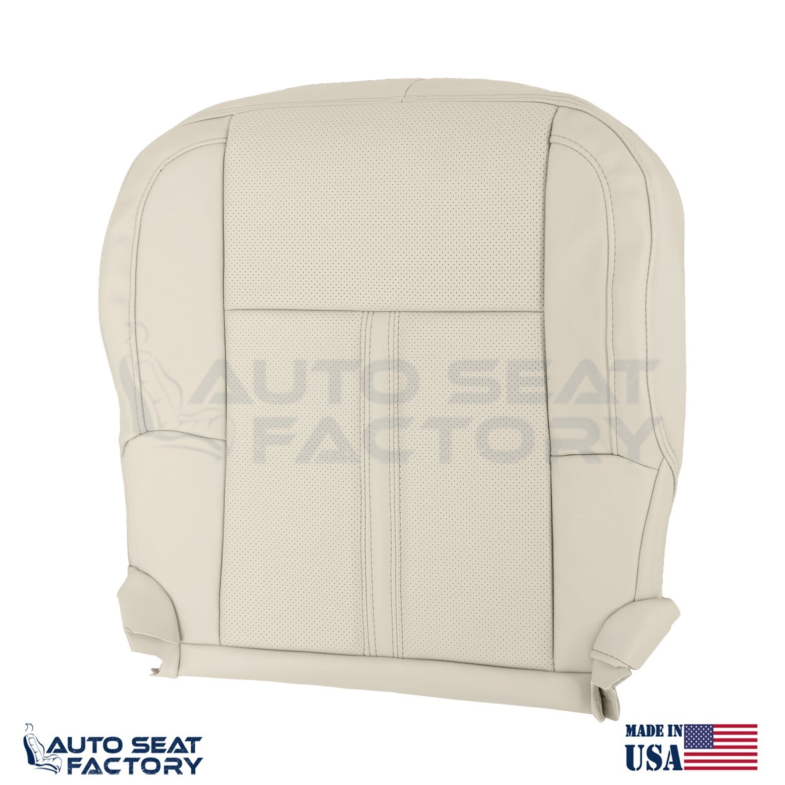 Fits 2009 - 2012 Lincoln MKS Driver Cashmere Vinyl Seat Cover, Perforated 2PCS