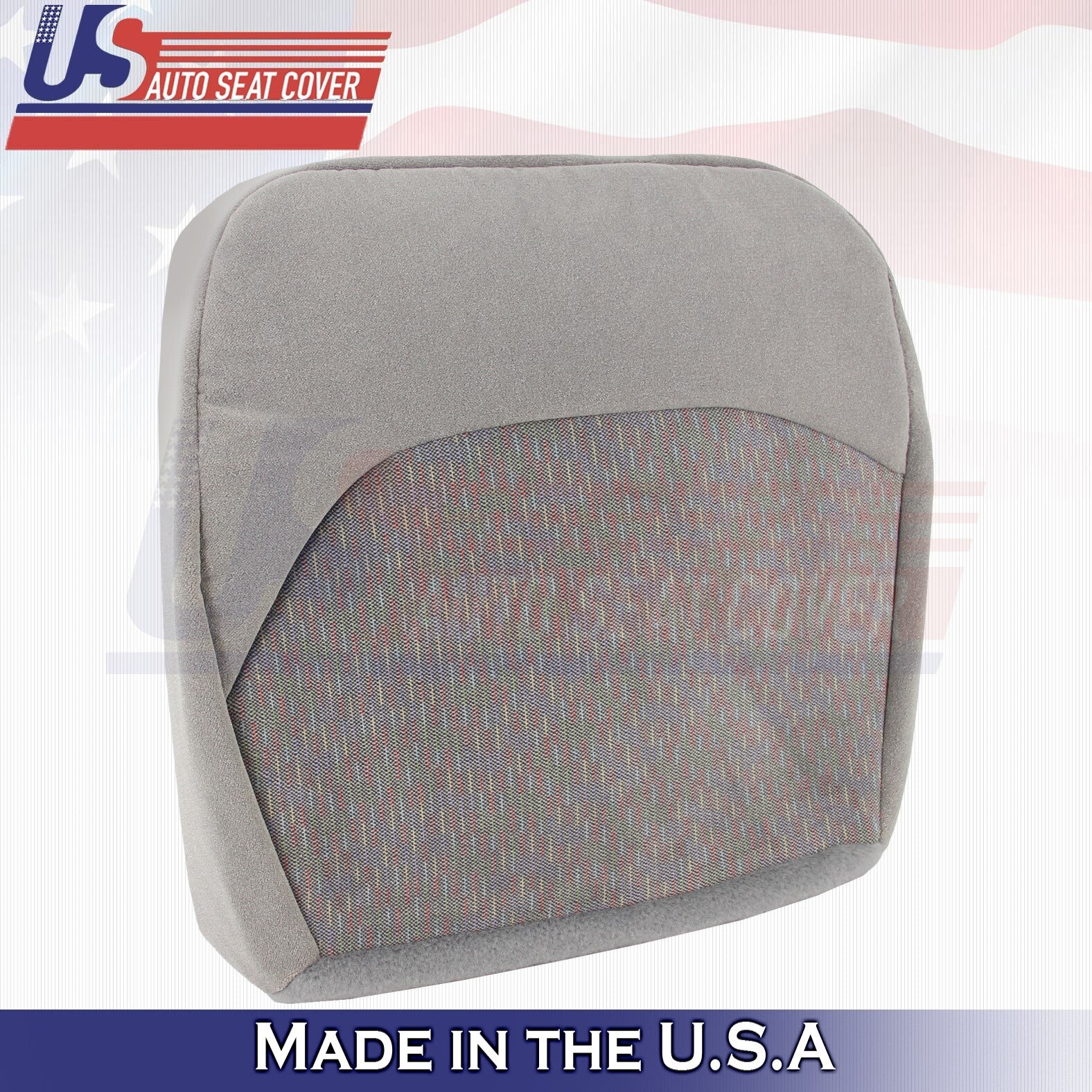 1994 1995 For Ford F150 F250 F350 XLT Driver Top & Bottom Cloth Seat Covers Gray
