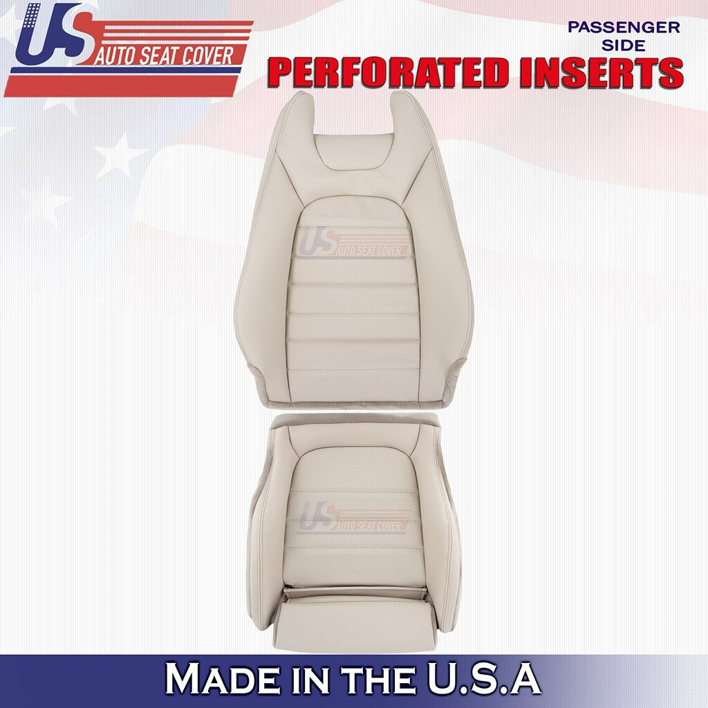 2015 to 2021 For Mercedes Benz C350 Passenger Bottom & Top Vinyl Seat Cover Tan