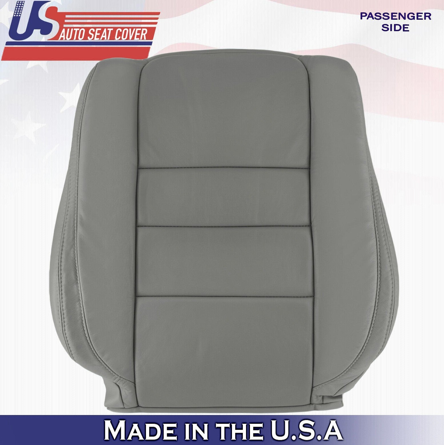 2011 2012 For Honda Accord Sedan Passenger Side Top Leather Seat Cover Gray