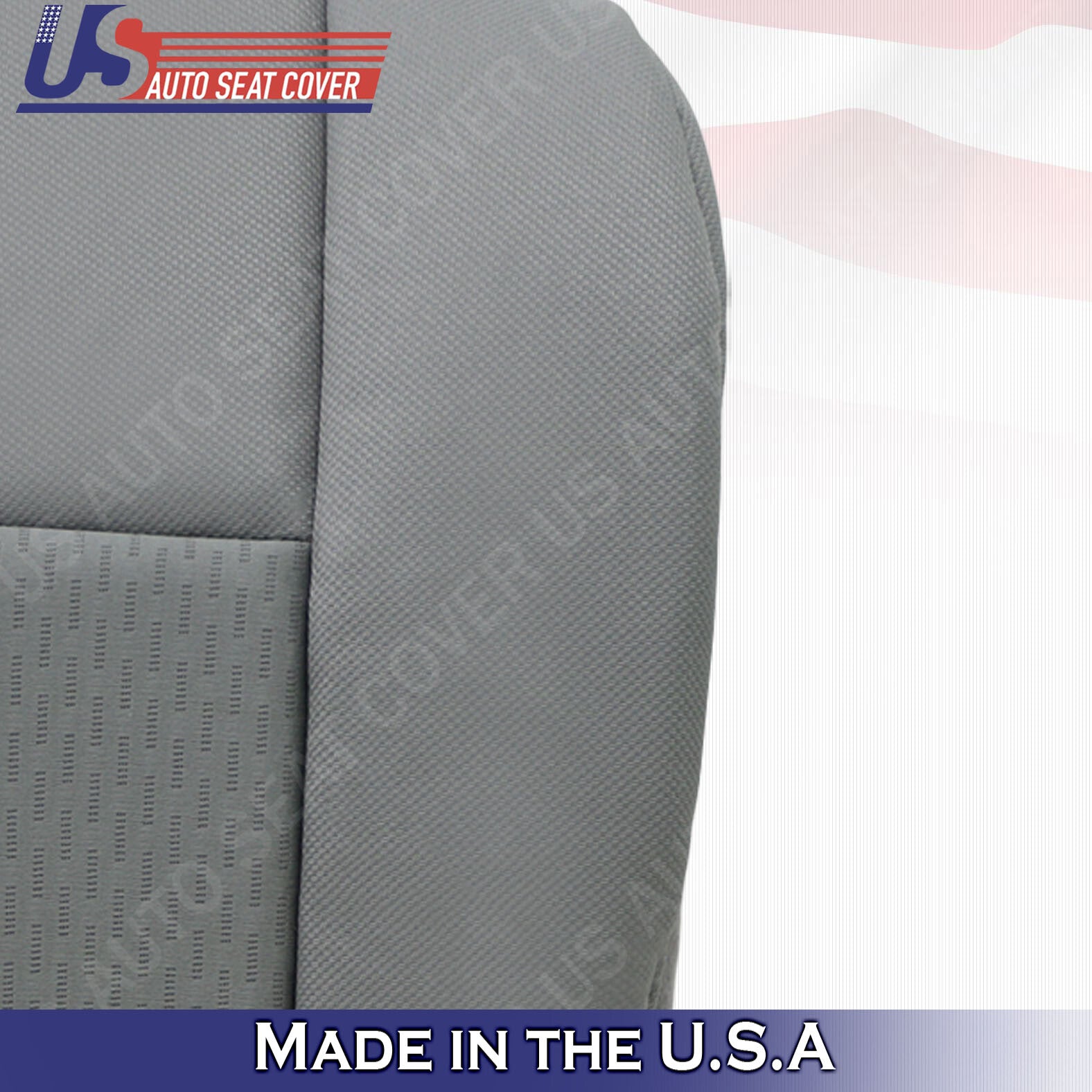 2009 to 2019 Fits Ford E150 Van Driver Bottom Cloth Seat Cover Med. Flint Gray