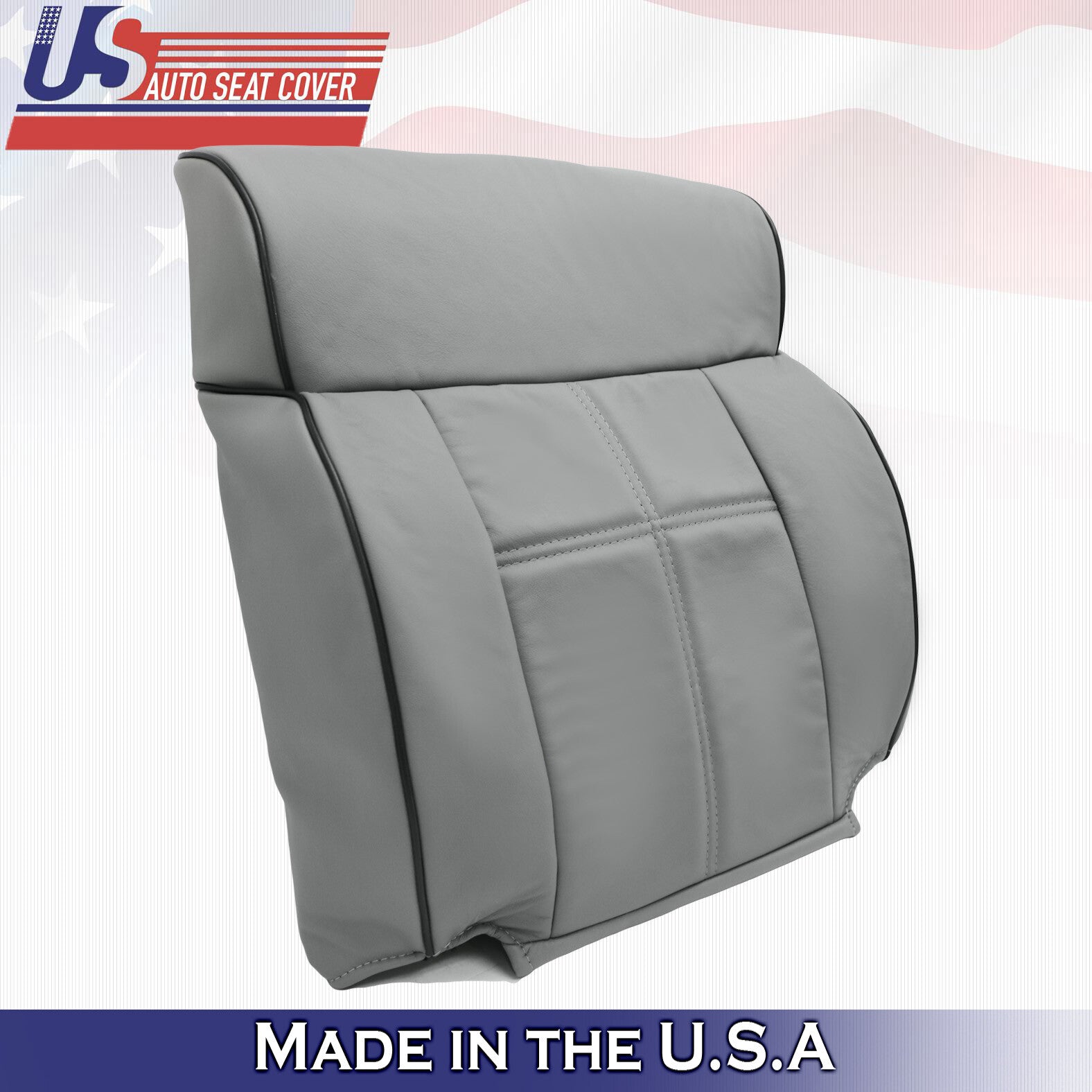 Gray Front Upper Backrest Leather Seat Cover FOR 2006 2007 2008 Lincoln Mark LT
