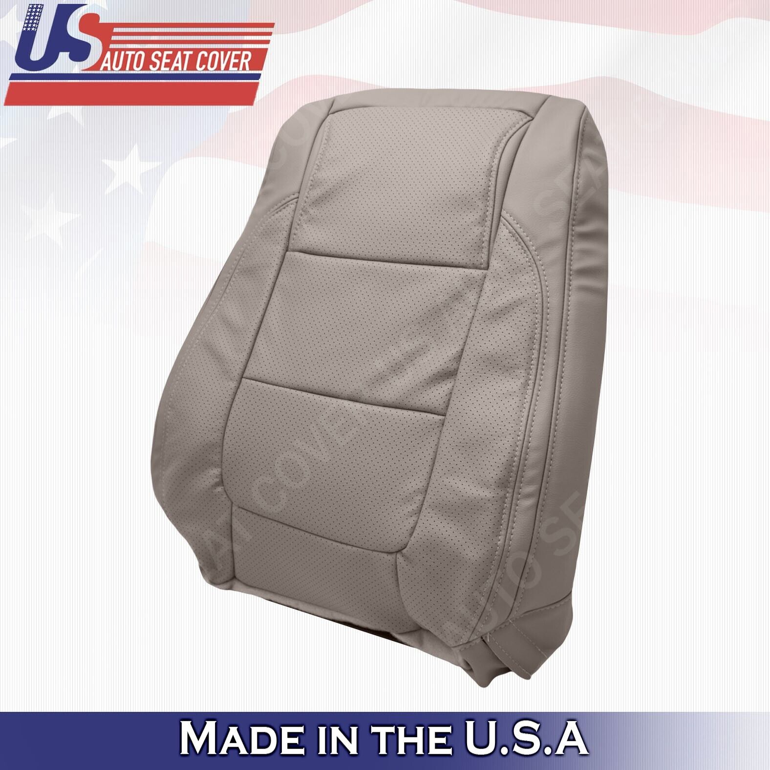 2011 to 2015 Fits Ford Explorer Driver Top & Bottom Leather Seat Cover Gray