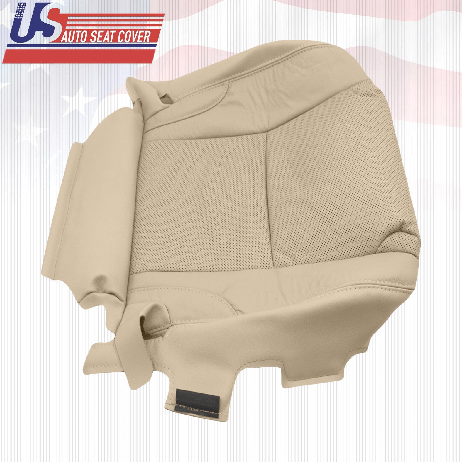Fit 2006- Lexus IS250-IS350 DRIVER Bottom Seat Cover Perforated Leather (Tan)