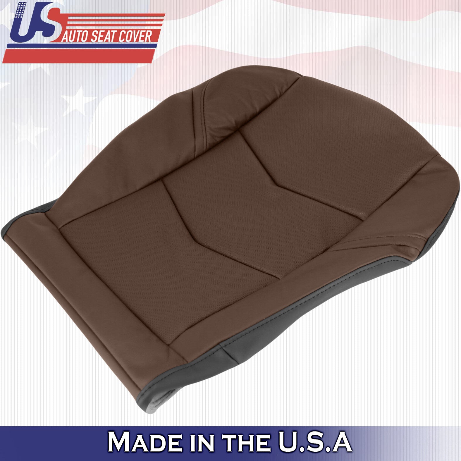 2015 to 2020 For Cadillac Escalade Driver Side Bottom Leather Seat Cover Brown