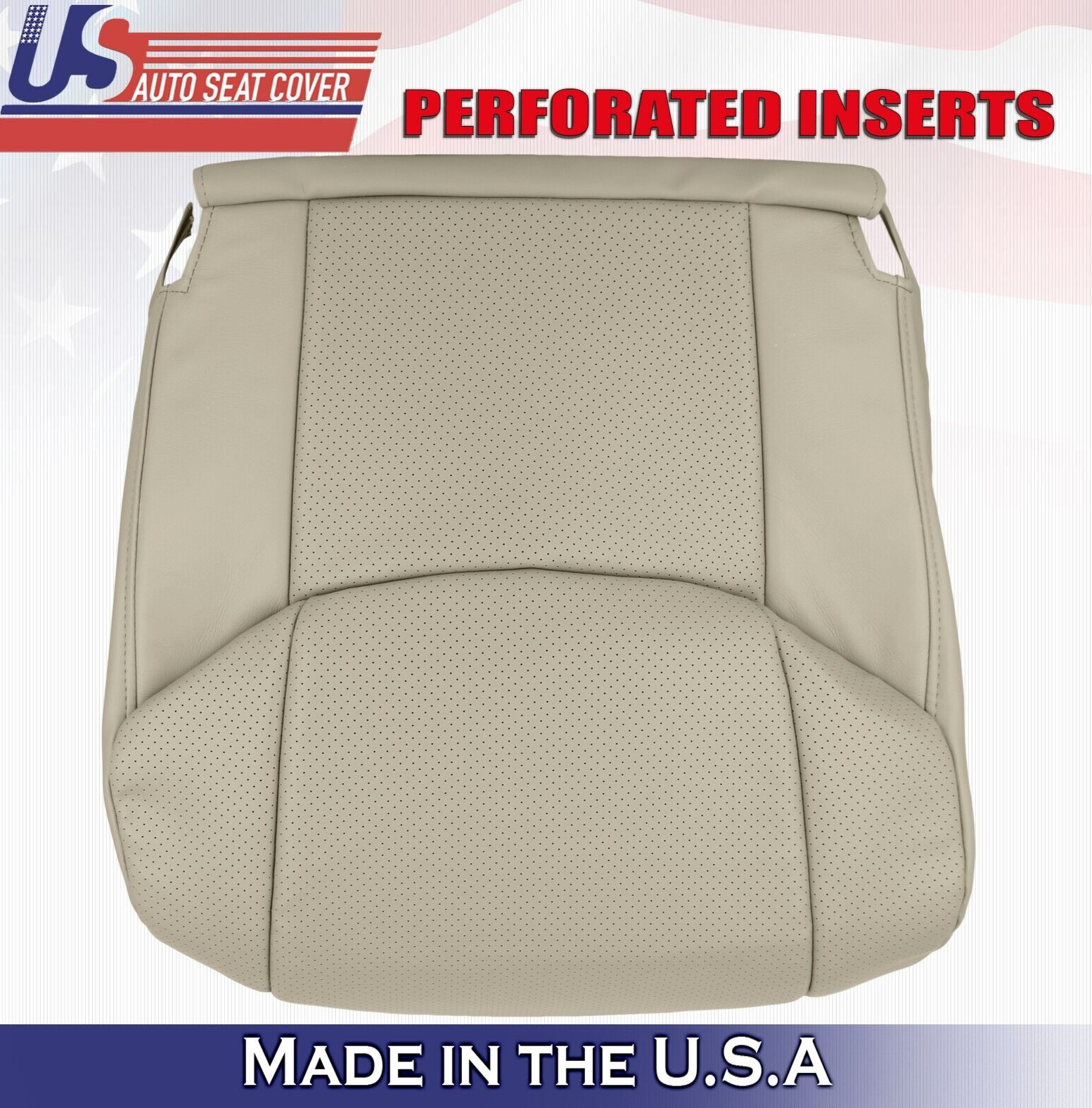 2007 2008 For Toyota Avalon Driver Side Bottom Perforated Leather Seat Cover Tan