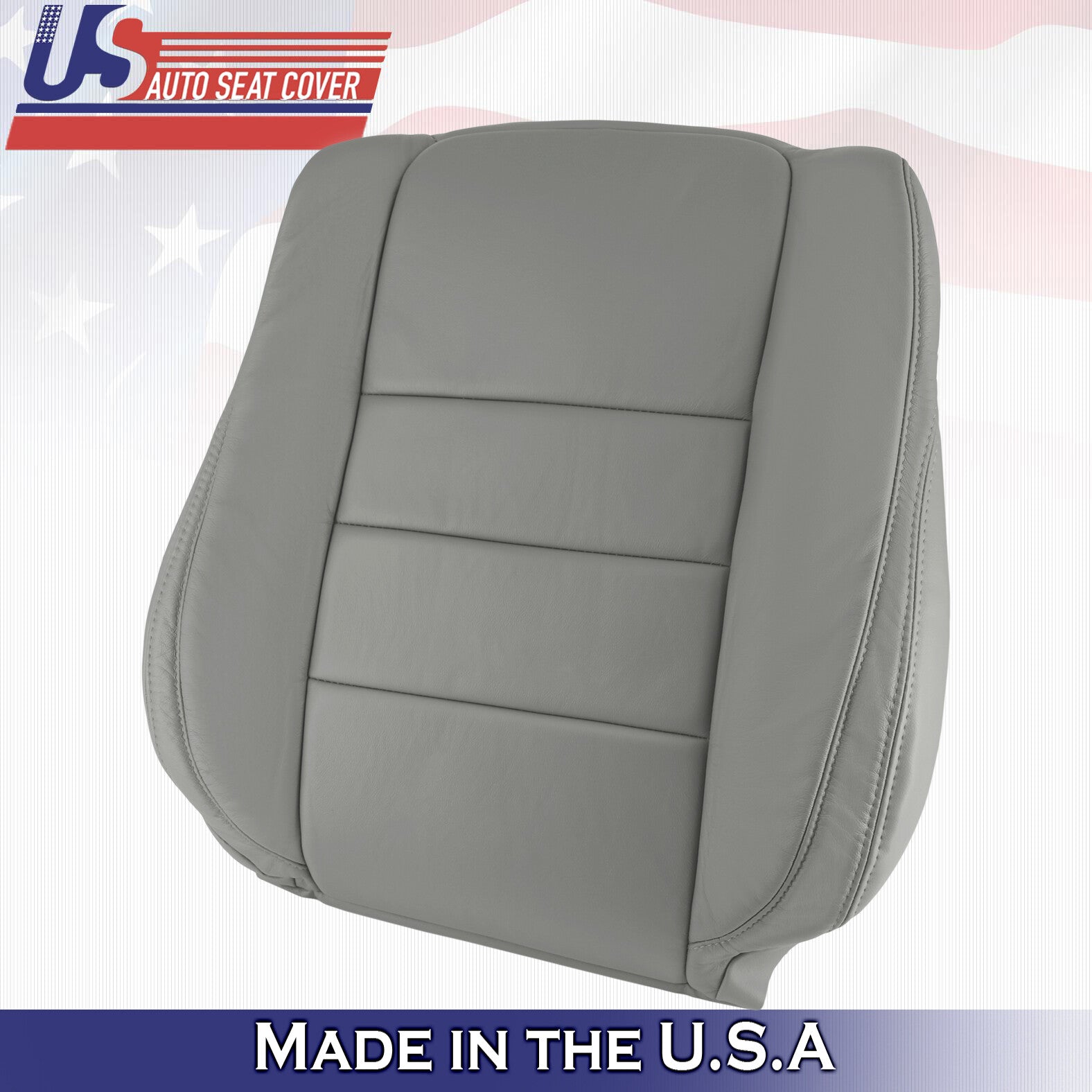2011 2012 For Honda Accord Sedan Passenger Top & Bottom Leather Seat Covers Gray
