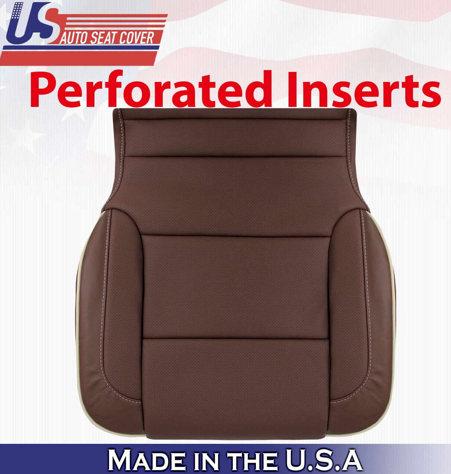 2016 2017 For Chevy Silverado High Country Passenger Bottom Leather Cover Brown