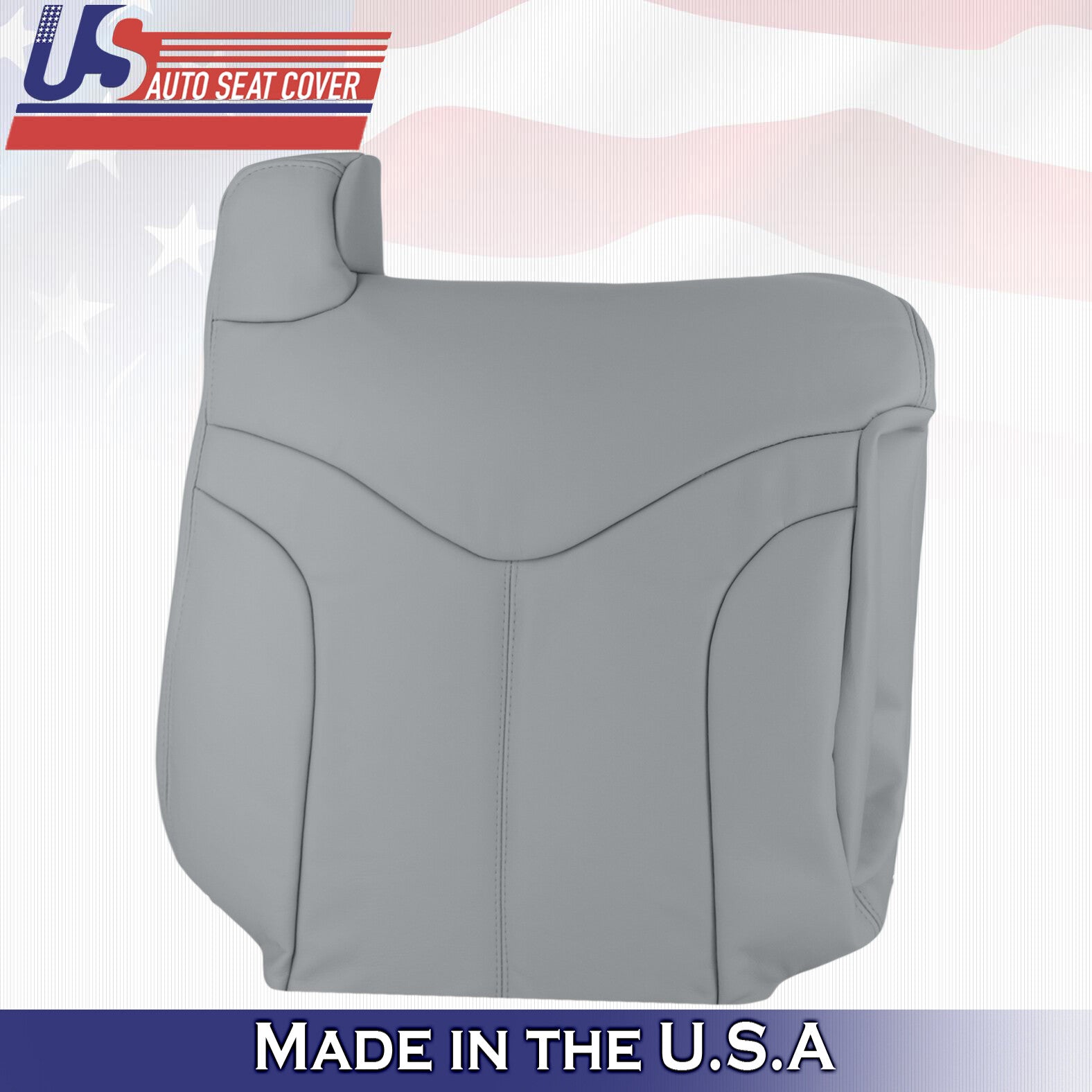 1999 2000 For GMC Yukon XL SLT SLE Front Passenger Top Leather Seat Cover Gray