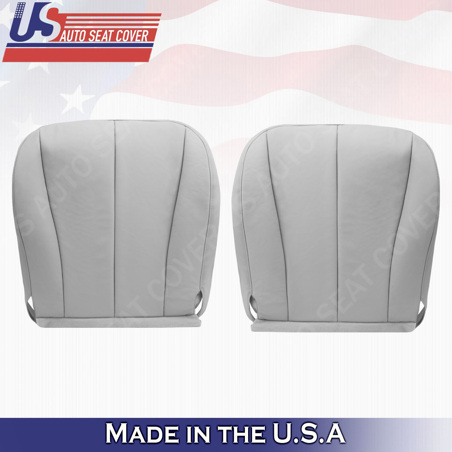 2007 - 2011 For Toyota Camry Driver Passenger Bottom Leatherette Seat Cover Gray