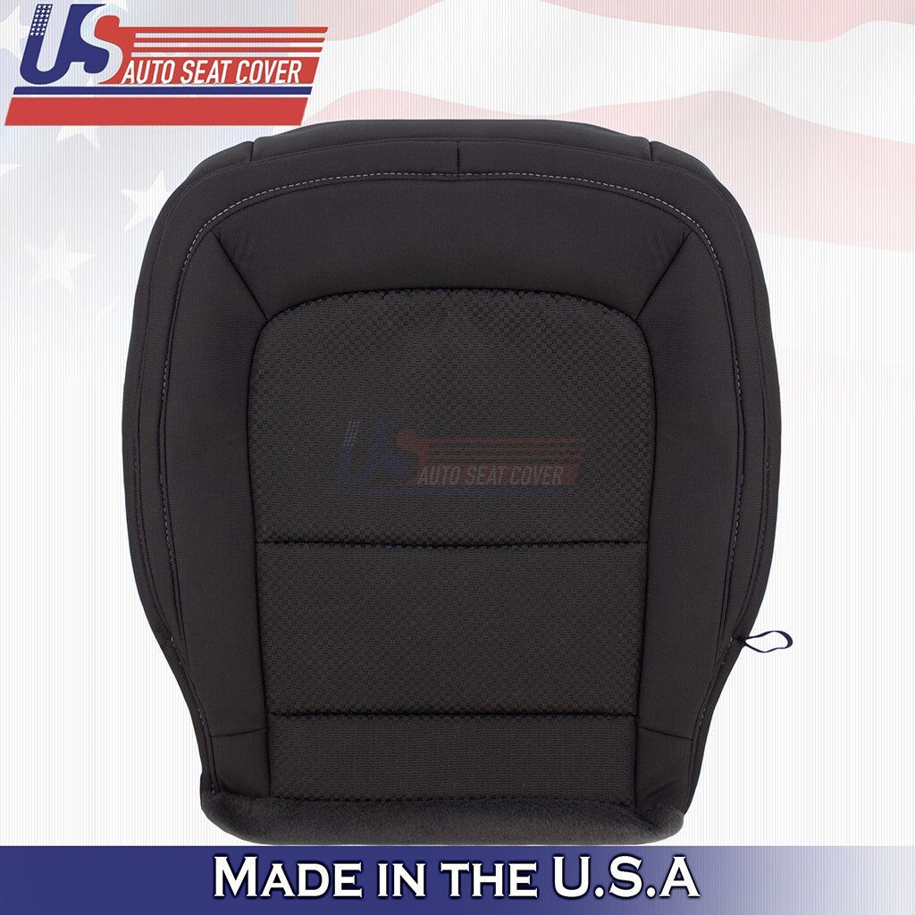 2015 to 2021 Fits Chevy Colorado Driver Bottom Cloth Seat Cover Jet Black