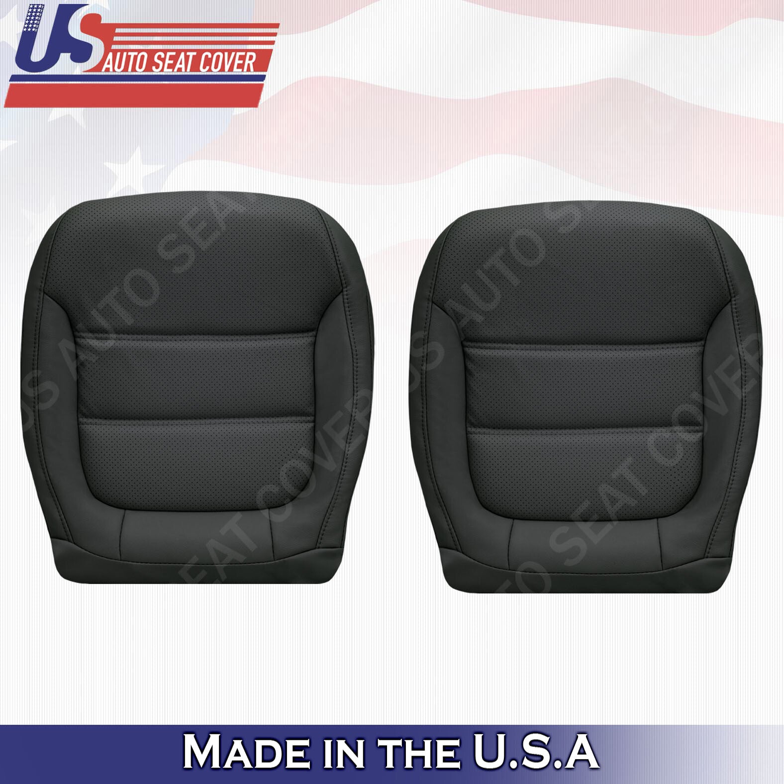 2011 - 2016 Volkswagen Jetta Driver Passenger Bottoms Leather Cover Black