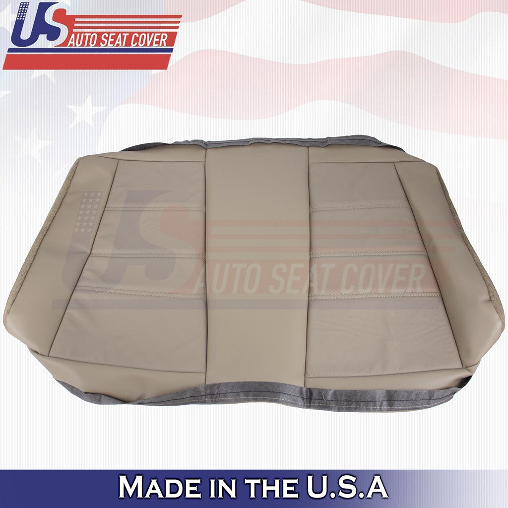 2002 2003 2004 Fits Ford Mustang V6 Rear Bench Top&Bottom Leather Seat Cover Tan