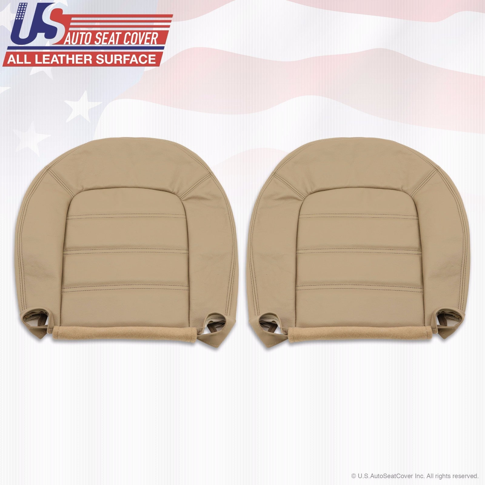 2002-2005 Ford Explorer XLS Driver & Passenger Bottom Leather Seat Cover Tan
