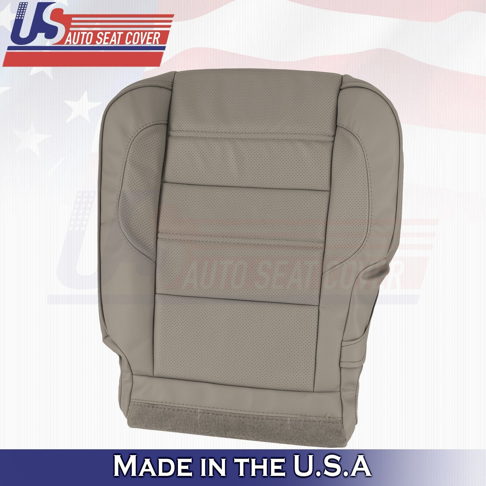 2015 For GMC Sierra Denali Rear Passenger Top & Bottom Leather Seat Covers Tan