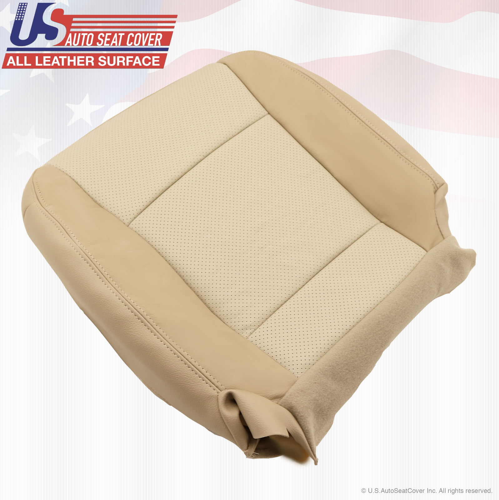 2006 2007 Mercury Mountaineer DRIVER & PASSENGER Bottom LEATHER Cover 2-TONE TAN