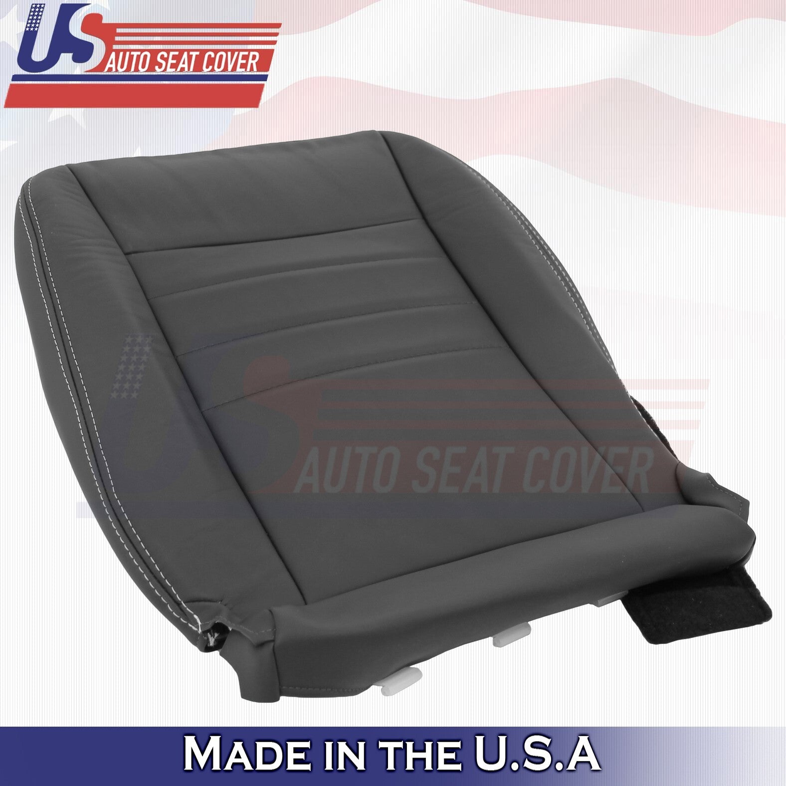2011 2012 For Dodge Charger SXT Front Passenger Top & Bottom Leather Covers BLK