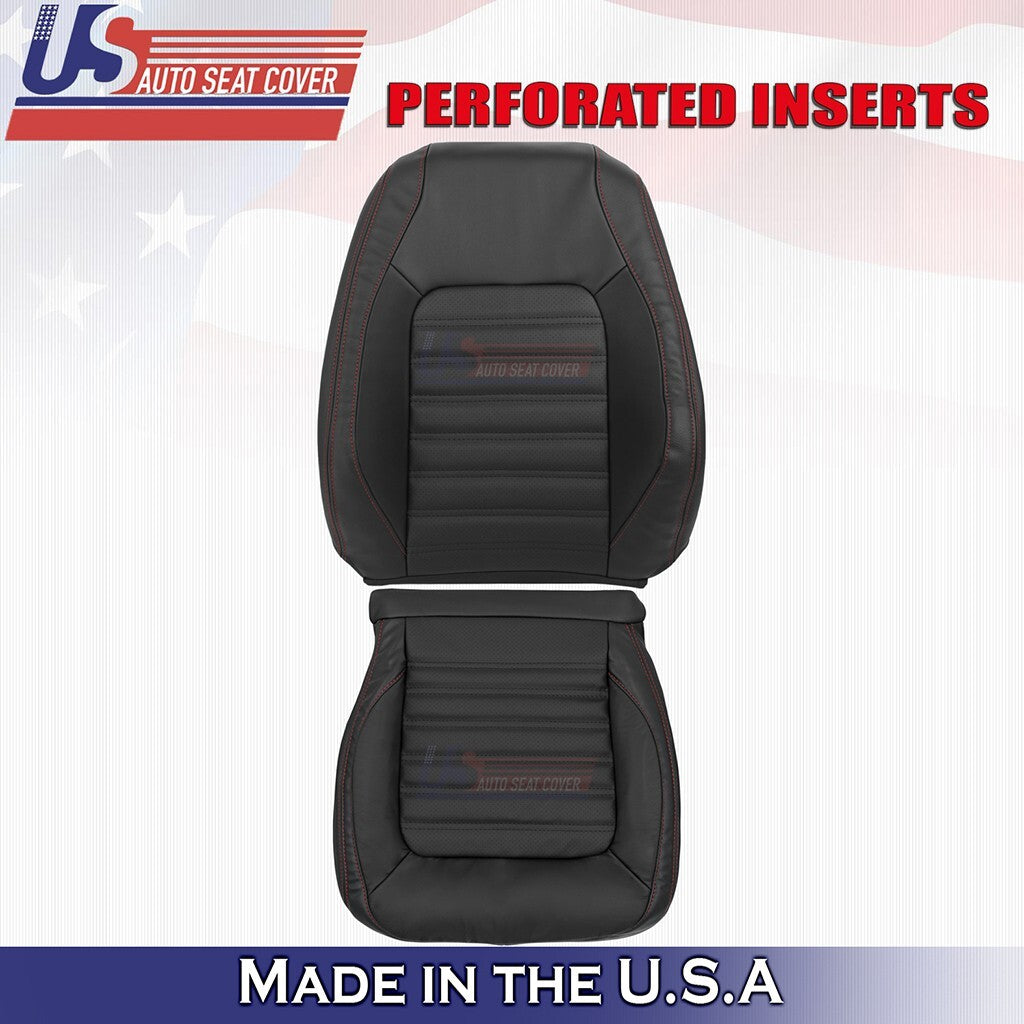 2011 to 2018 FOR VW Jetta GLI Front Driver Bottom & Top Leather Seat Cover Black
