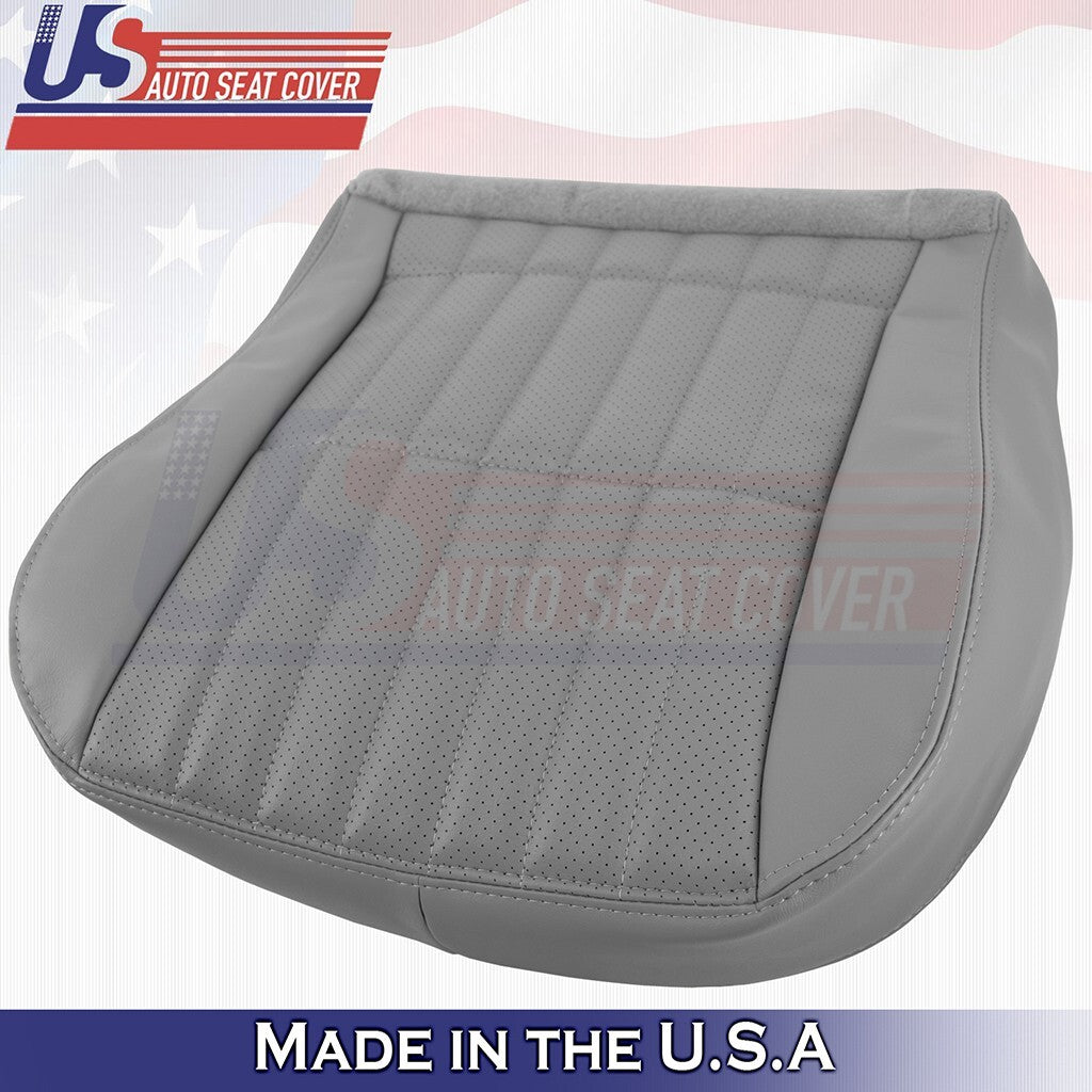 1999 to 2002 Fits Chevy Camaro Driver &Passenger Bottoms Perf Leather Cover Gray