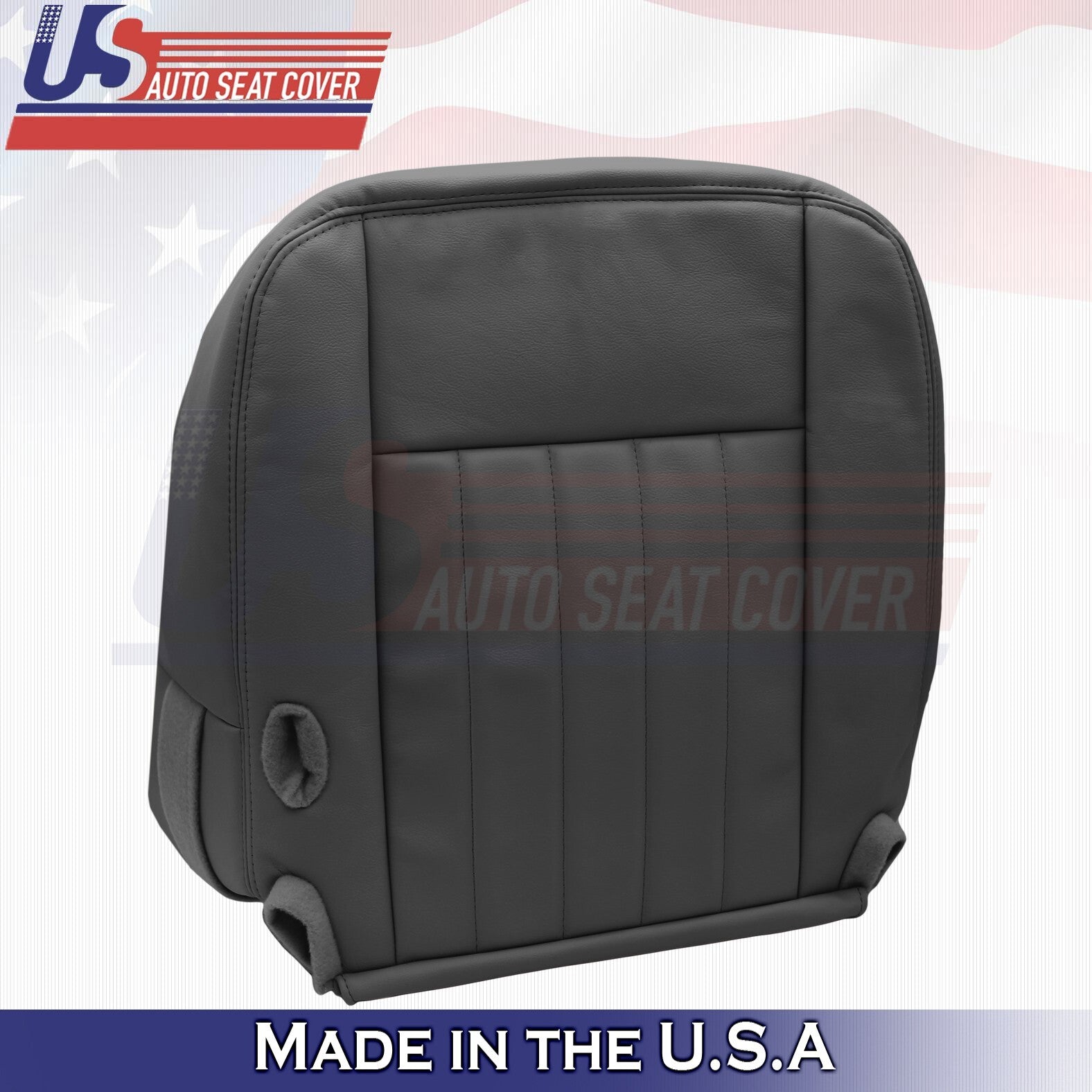 2003 to 2005 Fits Lincoln Town Car Front Set Bottoms &Tops Leather Cover Black