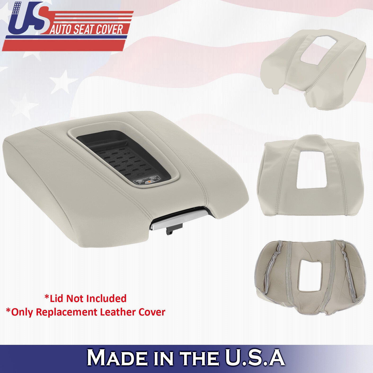 2015 16 17 18 2020 Cadillac Escalade new Center Console Lid Leather Cover Shale