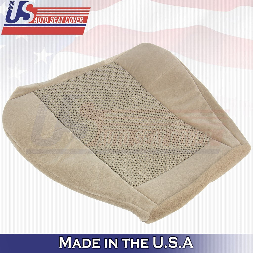 2003 Fits Ford F-150 Extended Cab Passenger Top & Bottom Cloth Seat Cover Tan