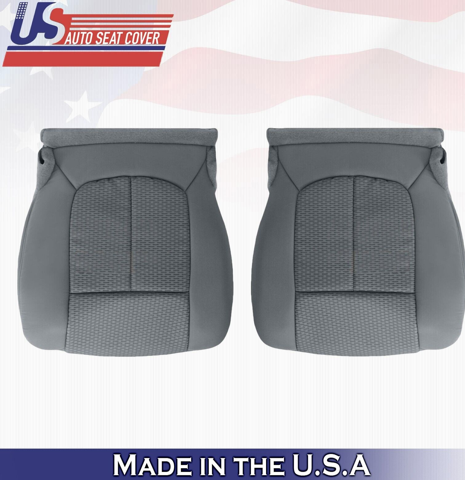 2013 2014 For Ford F250 F350 XLT Driver & Passenger 2x Bottom Cloth Covers Gray