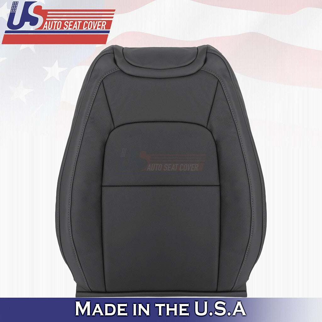 2015 to 2022 Fits GMC Canyon SLT Driver & Passenger Tops Leather Cover Black