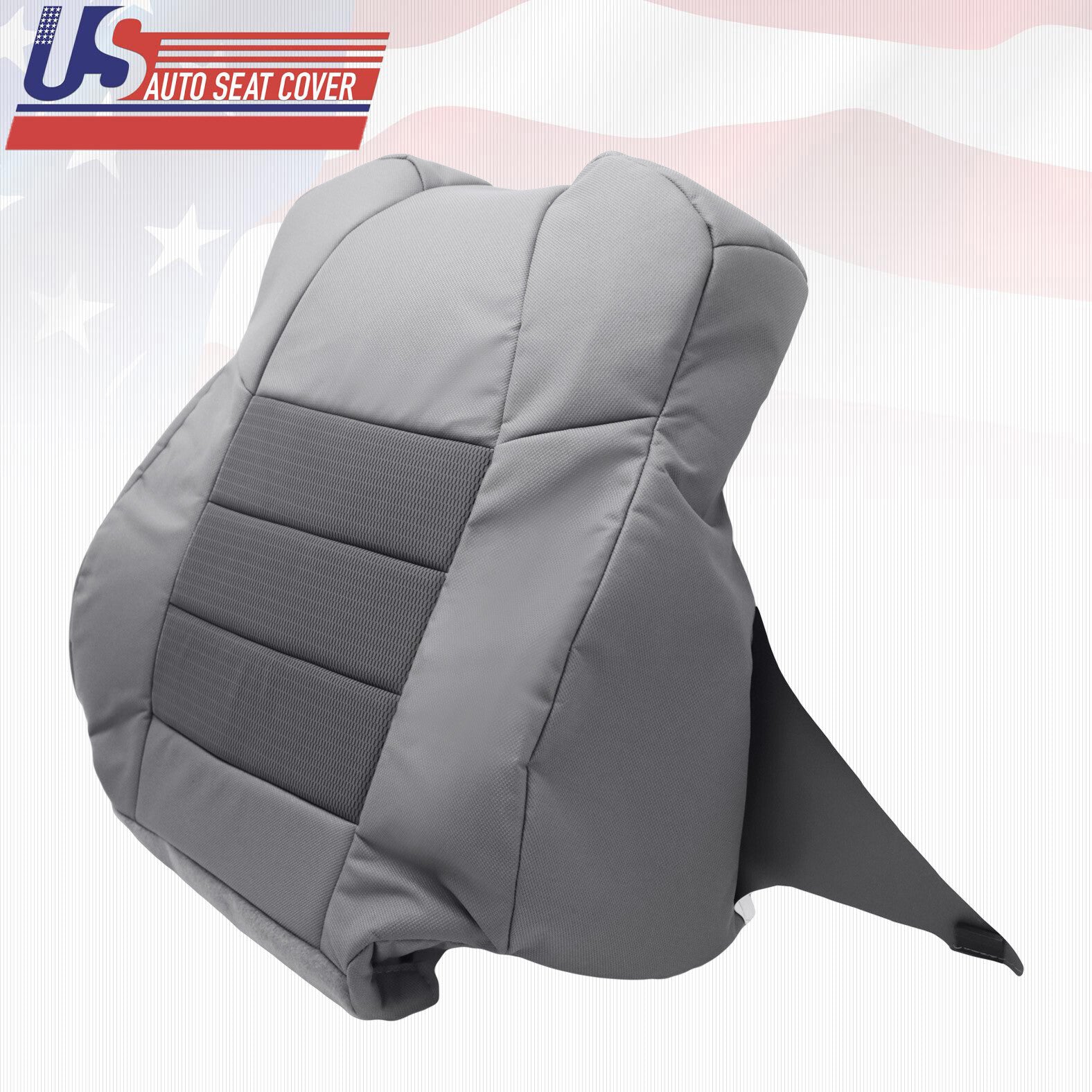 Fits 2003-2007 Ford F-250 XLT Super-cab Driver Top Seat Cover Cloth Gray 2-tone