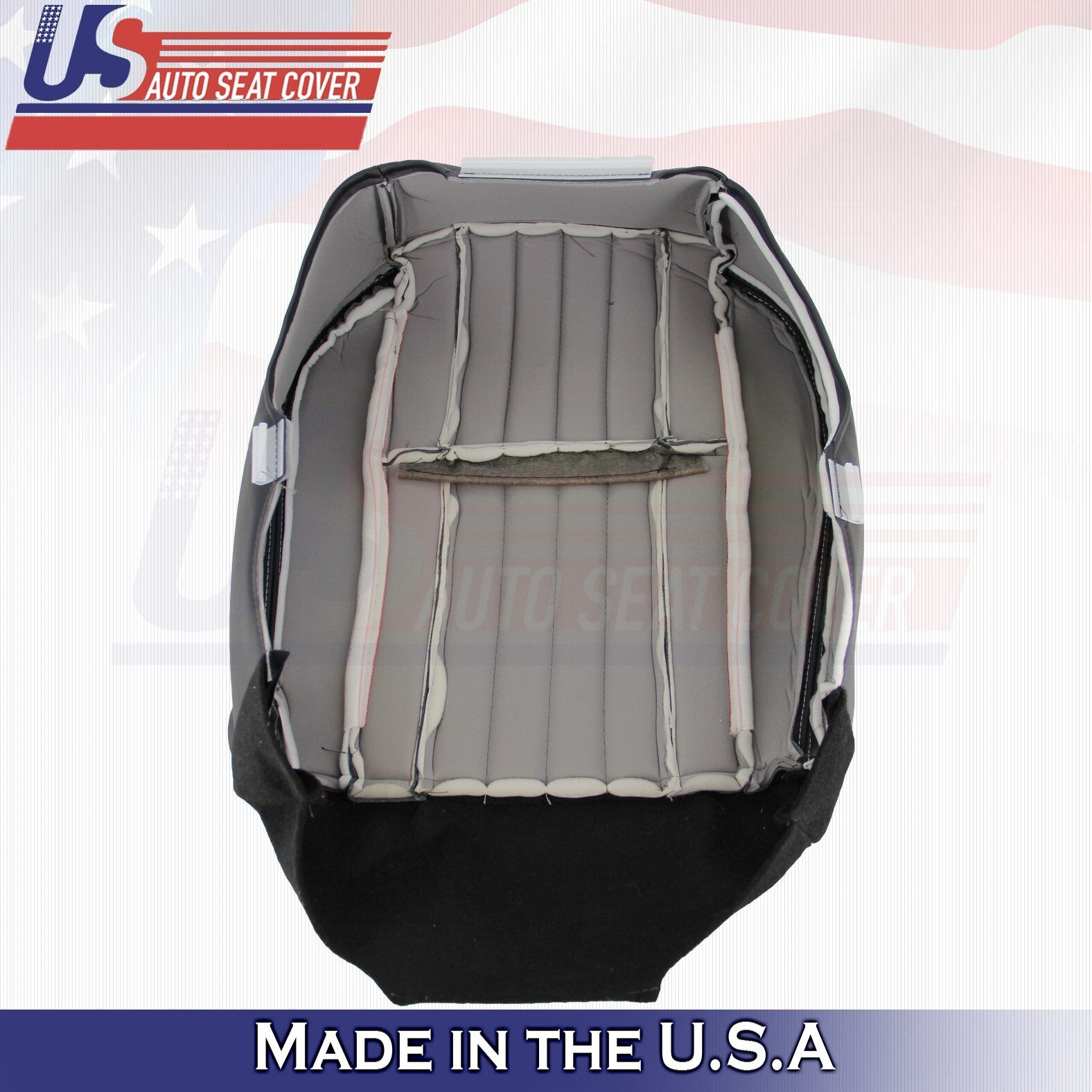 2003 For Ford F150 Harley Davidson Driver Bottom Leather Seat Cover BLK/Gray
