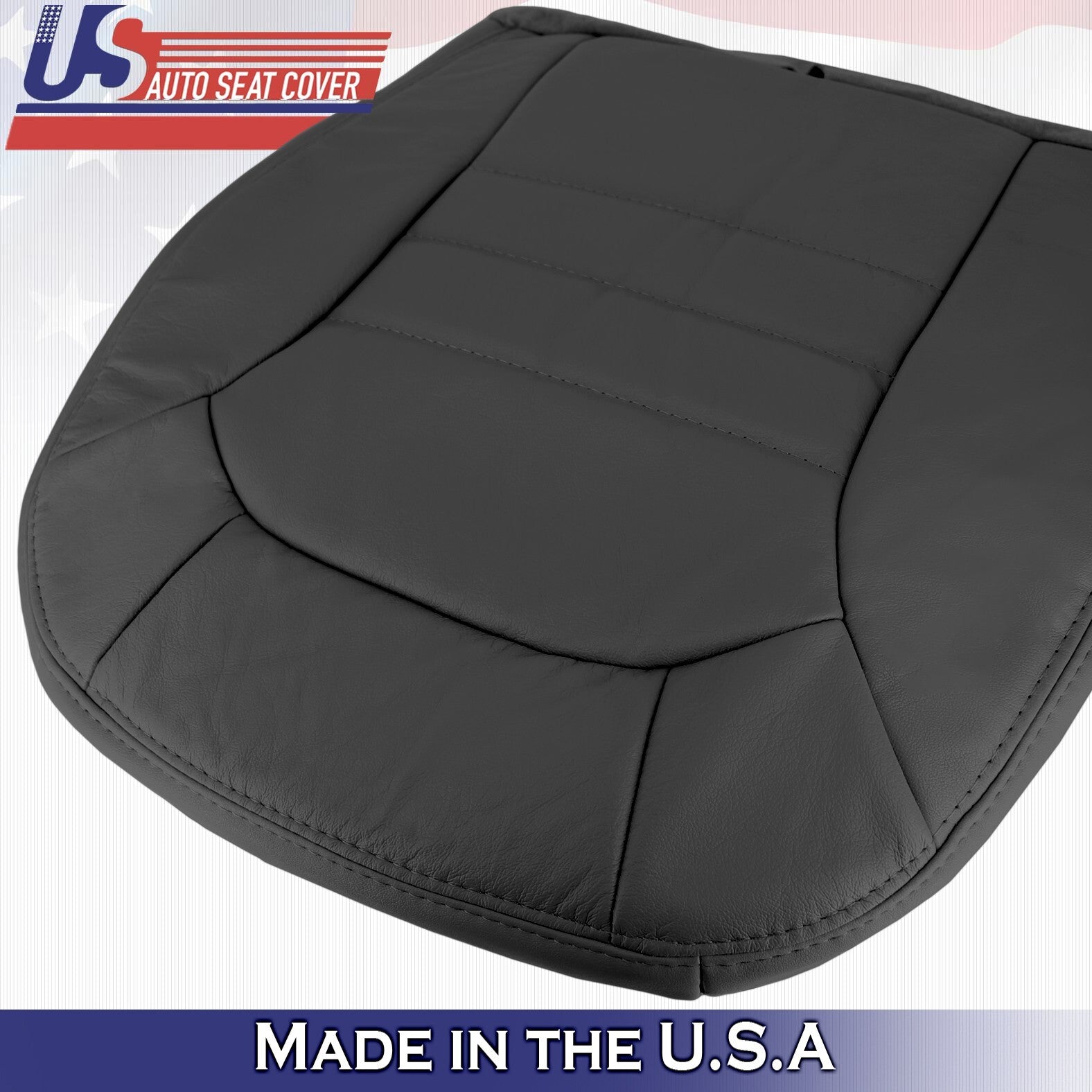 2002-2004 Fits Jeep Liberty Front Set Bottoms &Tops Leather Seat Cover Dark Gray