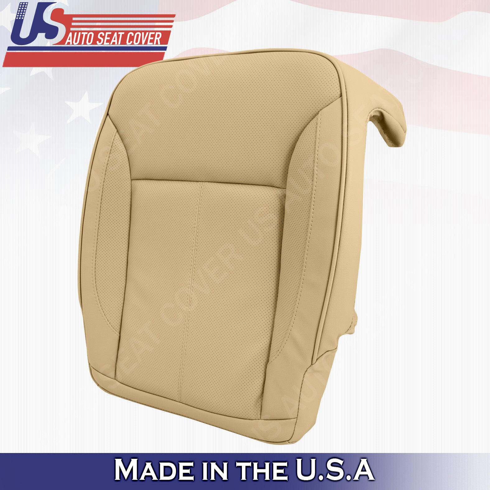Perf. Leather Cover Tan 2007-2012 For Mercedes Benz GL450 Base Passenger Bottom