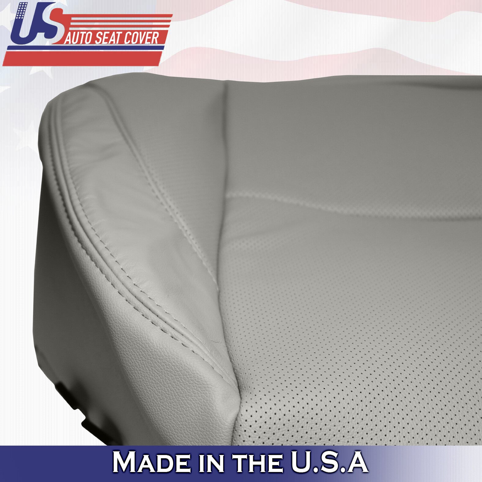 Fits 2007 to 2012 Lexus ES350 Rear Bench Bottom Perforated Leather Cover  Gray
