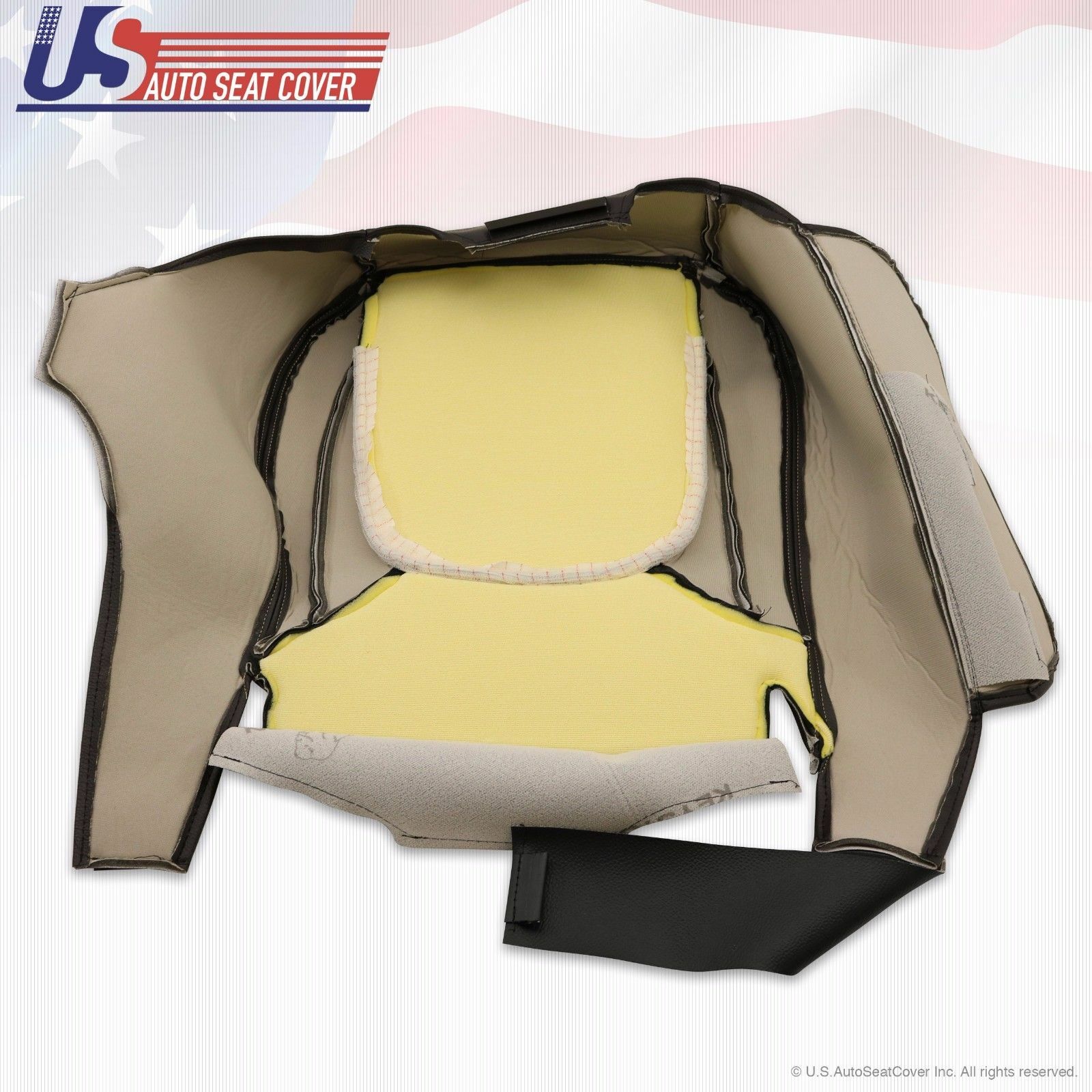 2005 For Dodge Ram Laramie Driver Bottom Replacement Leather Seat Cover Gray