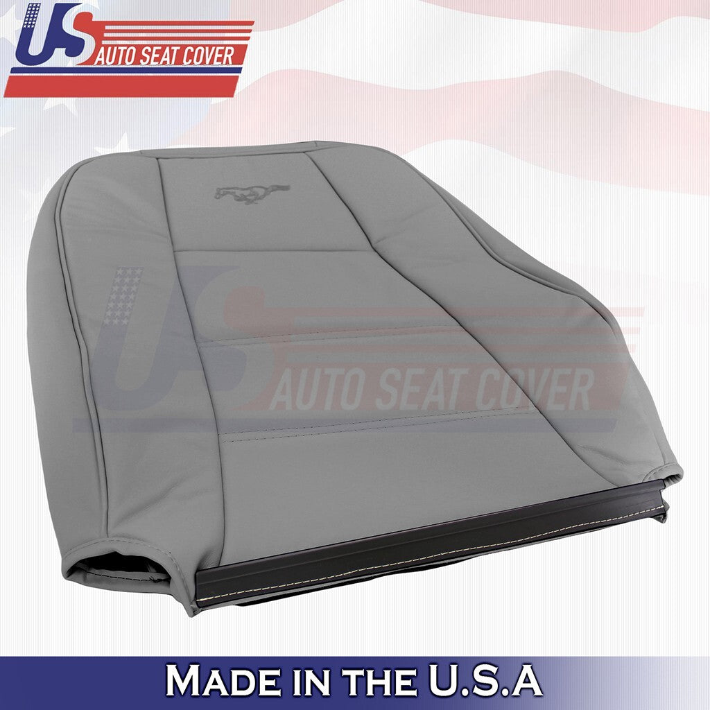 1999 -2004 FITS Ford Mustang V6 Driver Top Leather Cover Gray