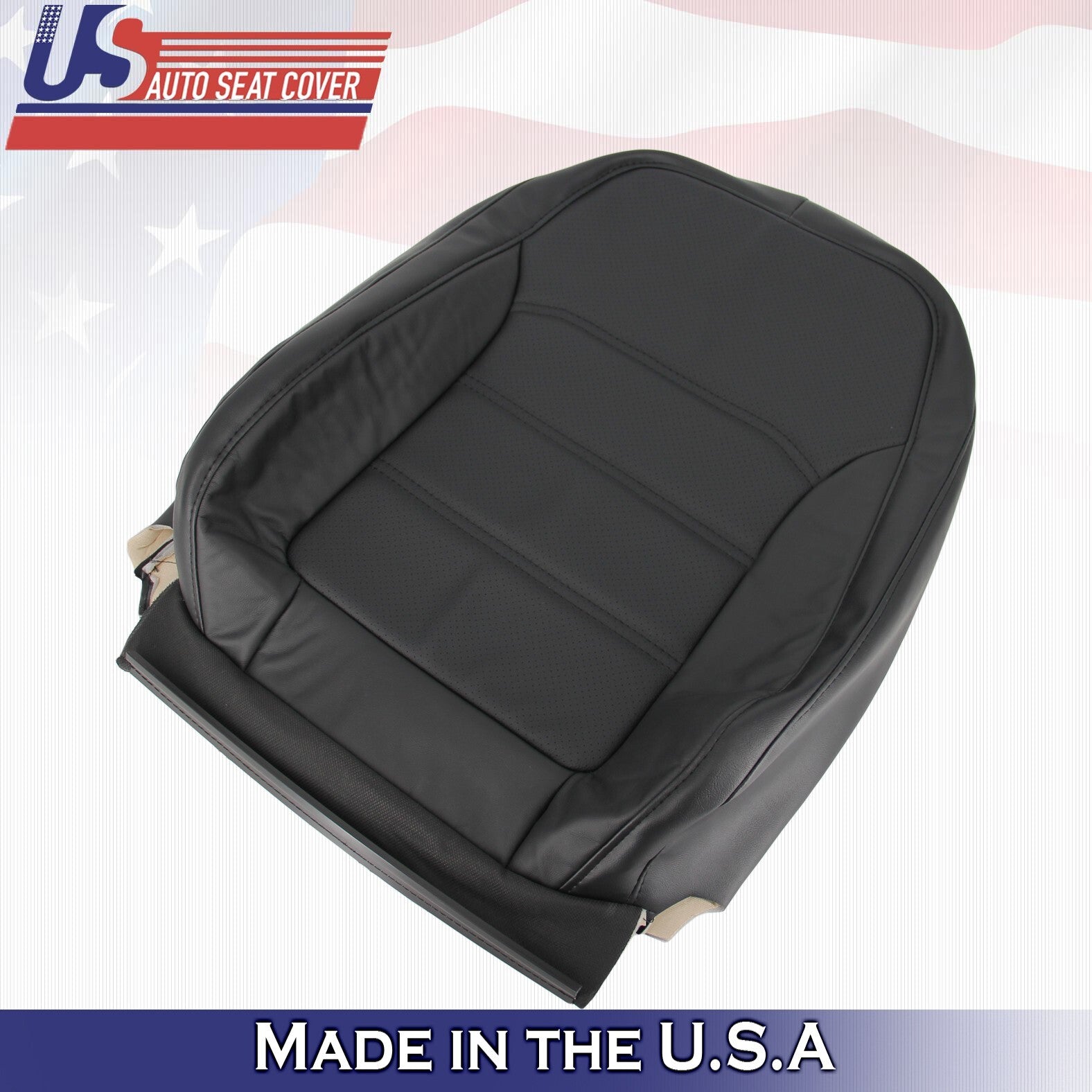 2012 to 2020 For Volkswagen Passat Passenger Top Leather Seat Cover Black