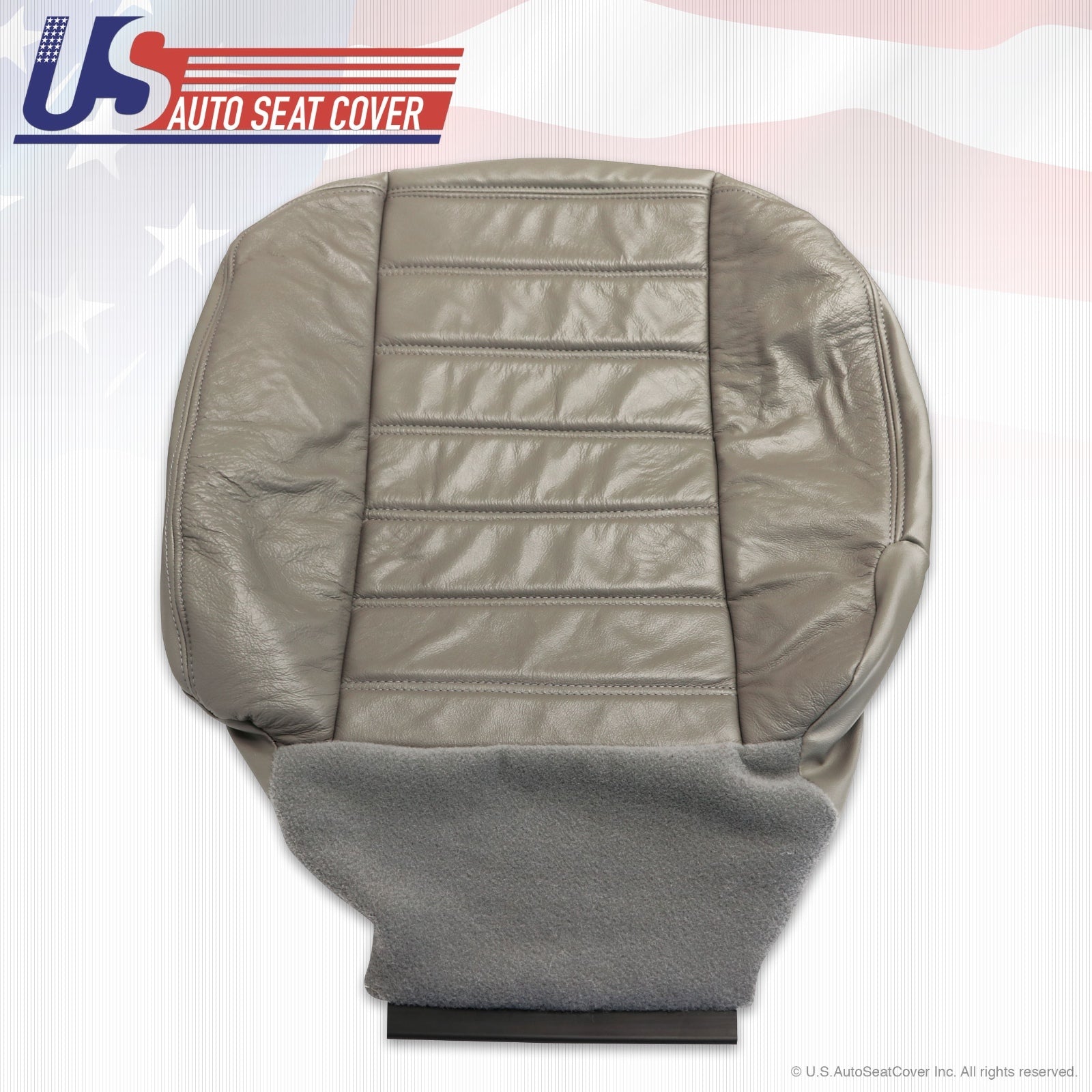 2003 to 2007 Hummer H2 Driver Side Bottom Replacement Vinyl Seat Cover Gray
