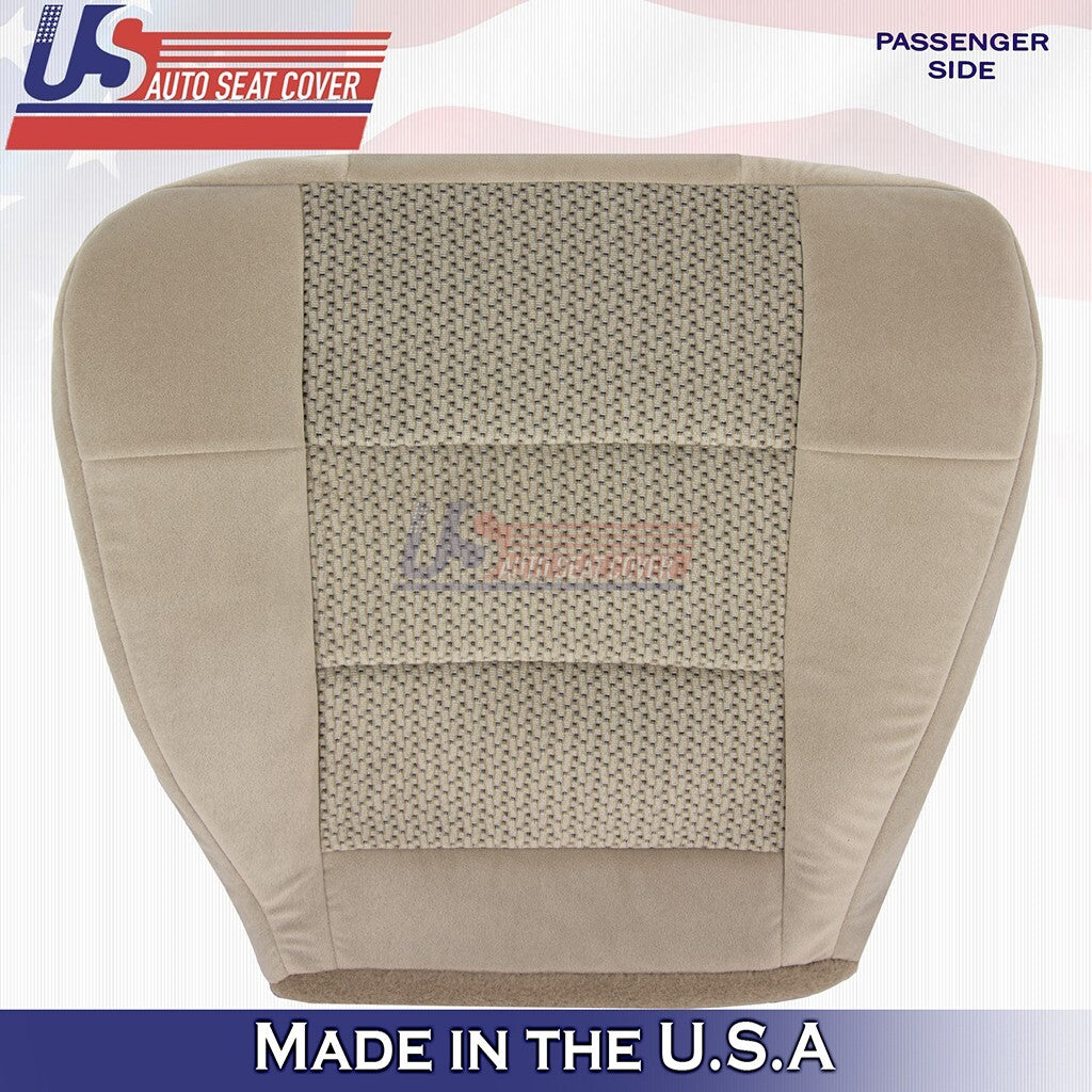 2003 Fits Ford F-150 Extended Cab Passenger Bottom Cloth Seat Cover Med Tan