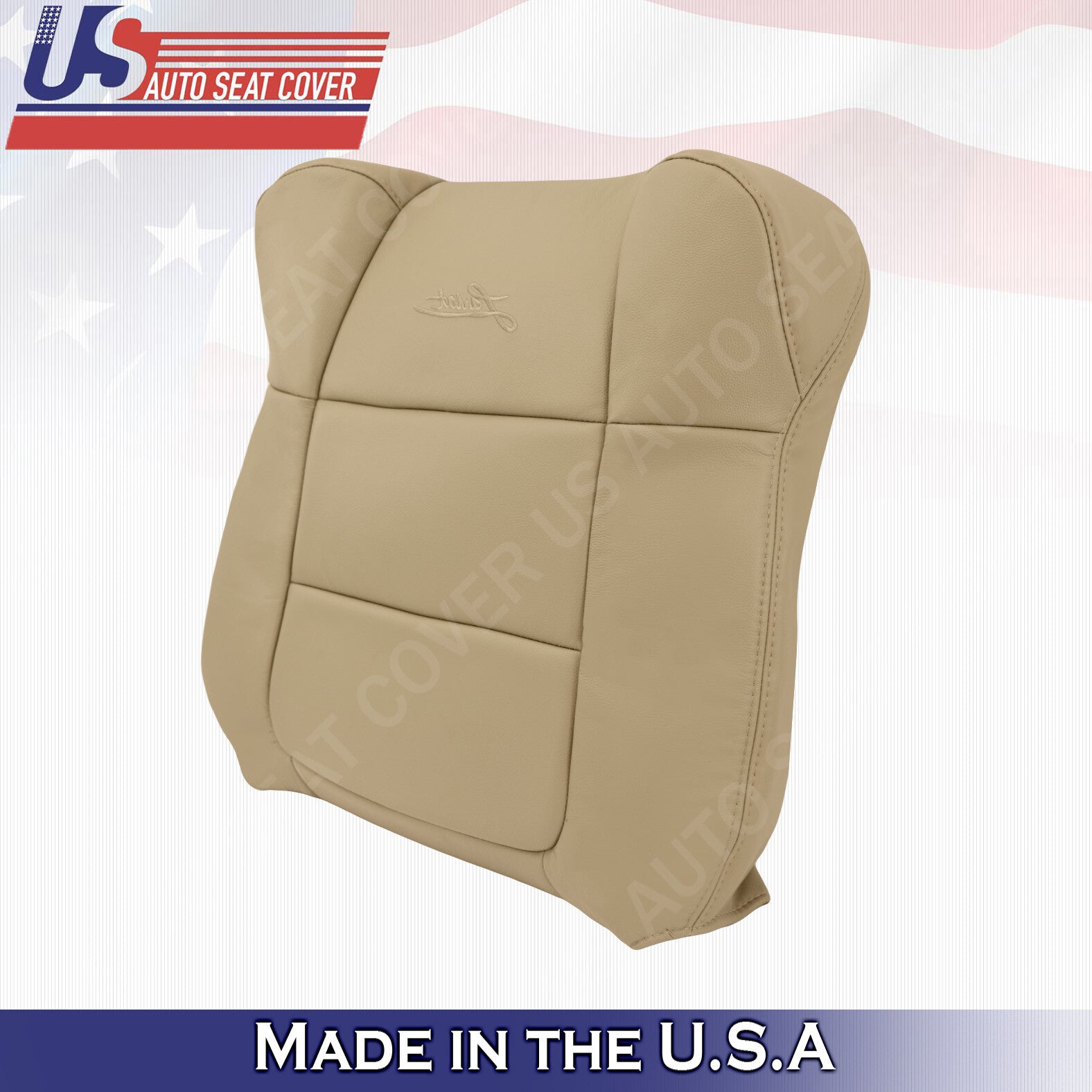 2001 2002 2003 Fits Ford F150 Lariat Passenger Top Leather Seat Cover Tan