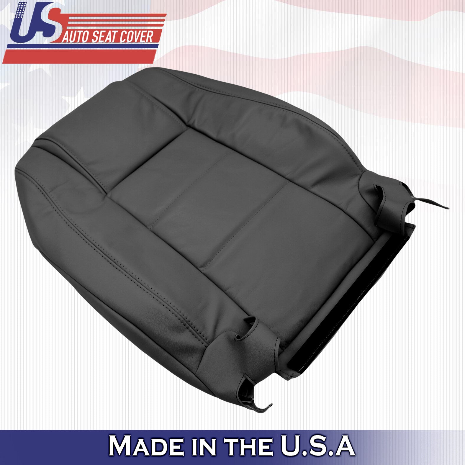 2005 to 2009 For Ford Mustang V6 Passenger Top & Bottom Leather Covers in Black