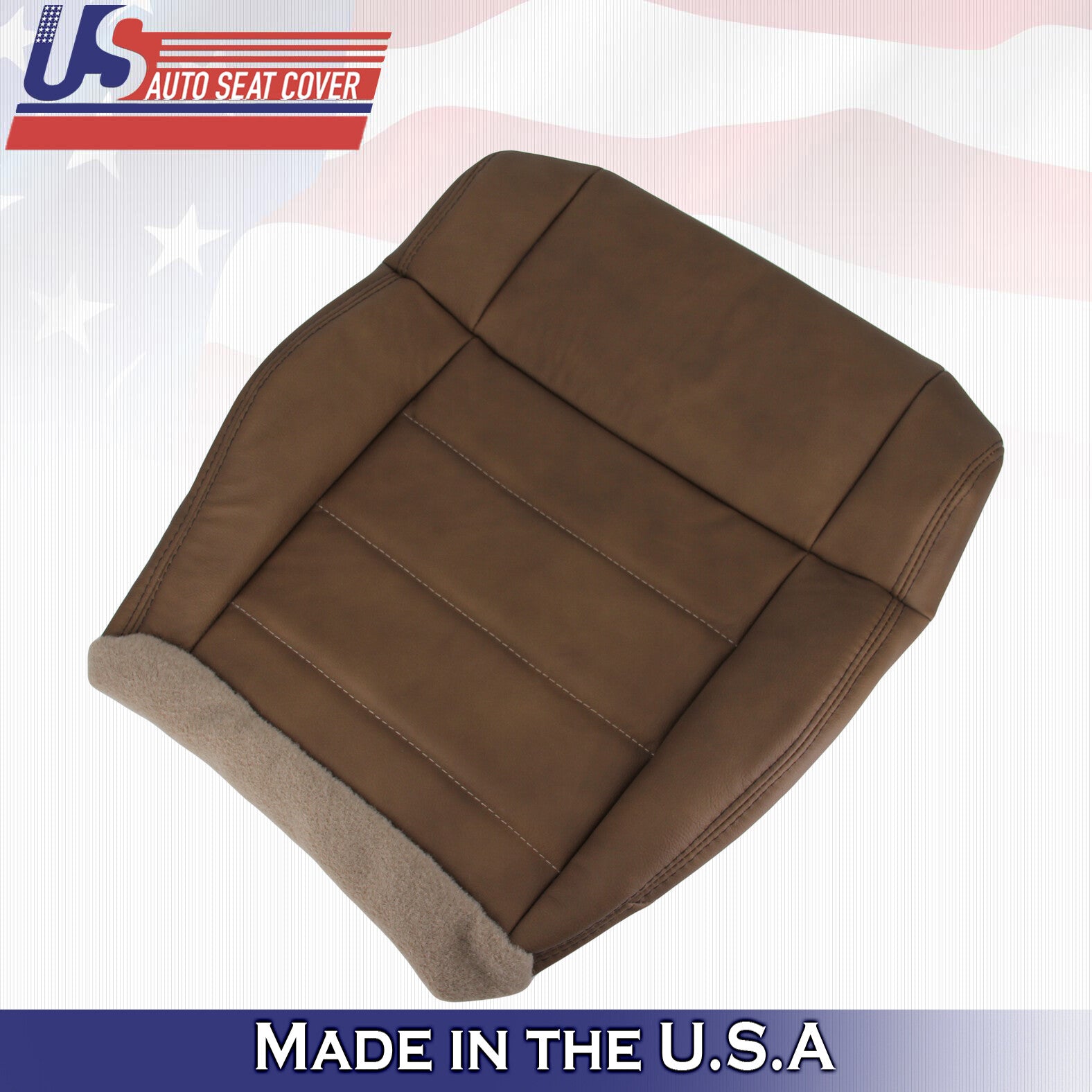 For 2009 2010 Fits Jeep Wrangler Rubicon Driver Bottom Leather Seat Cover Dk Tan