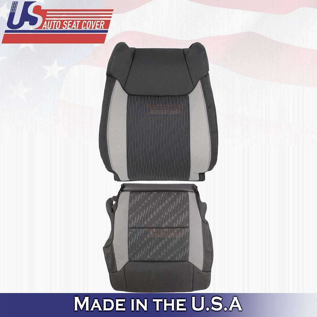 2018 2019 2020 2021 For Toyota Tundra Driver Top- Bottom Cloth Cover 2Tone Black