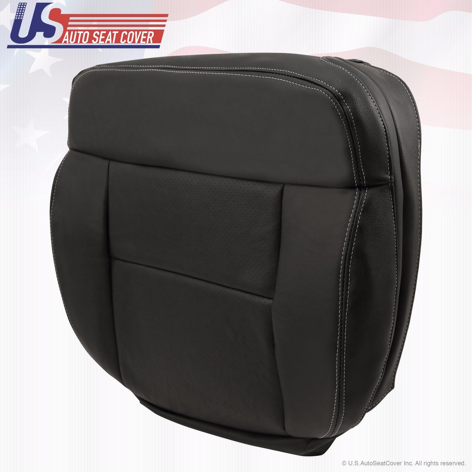 2004 to 08 Ford F-150 FX4 XLT Driver Bottom Leather Seat Cover Black perforated
