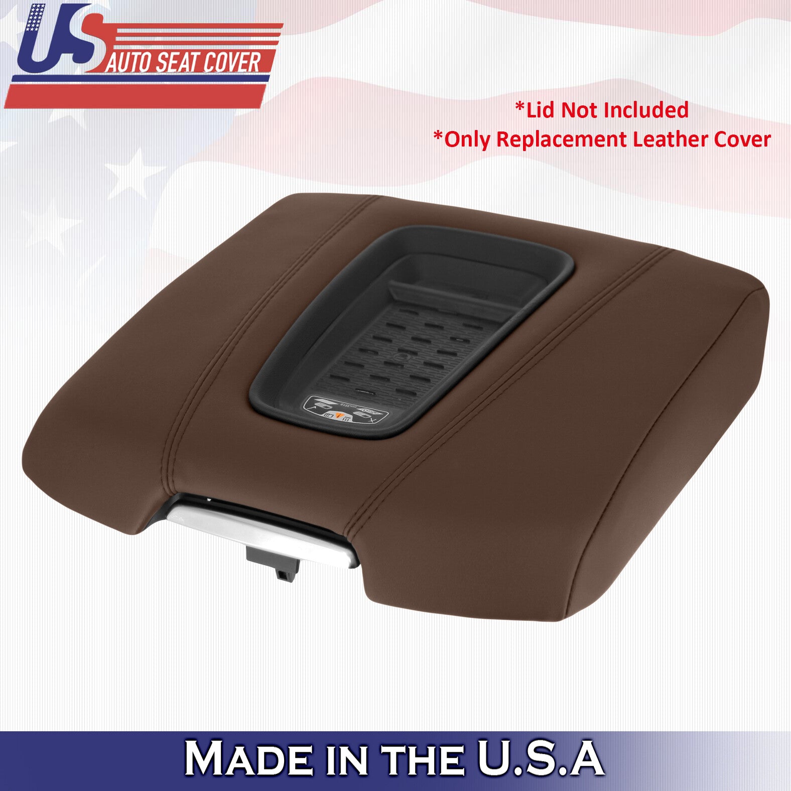 2015 2020 Cadillac Escalade Brown Leather Console Lid Cover Armrest Replacement